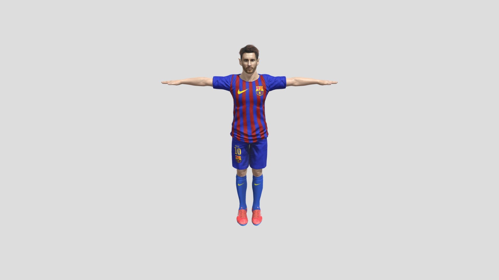 3D Character  Messi for video games or Animation 3d model