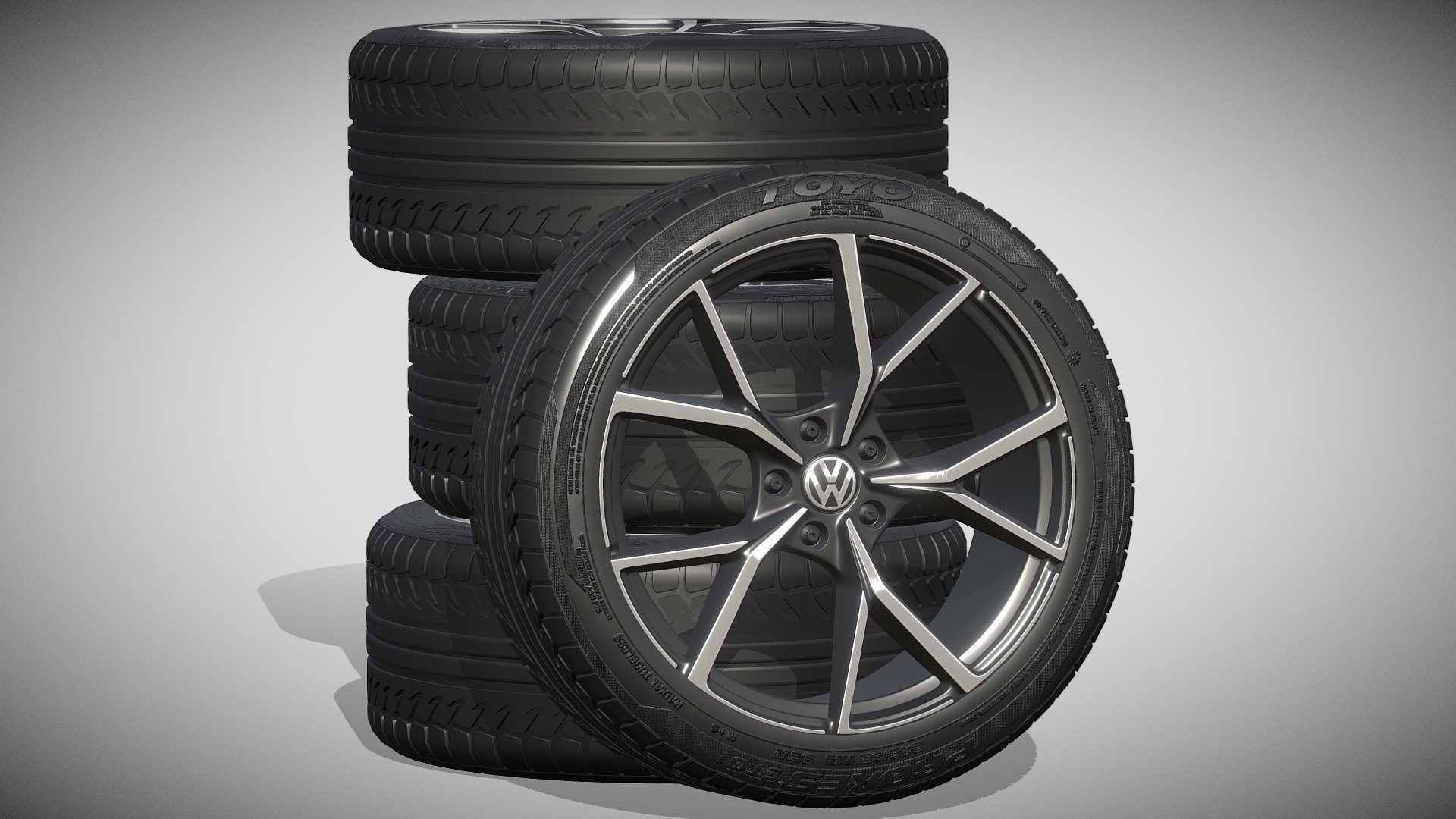 Volkswagen wheels 3d model