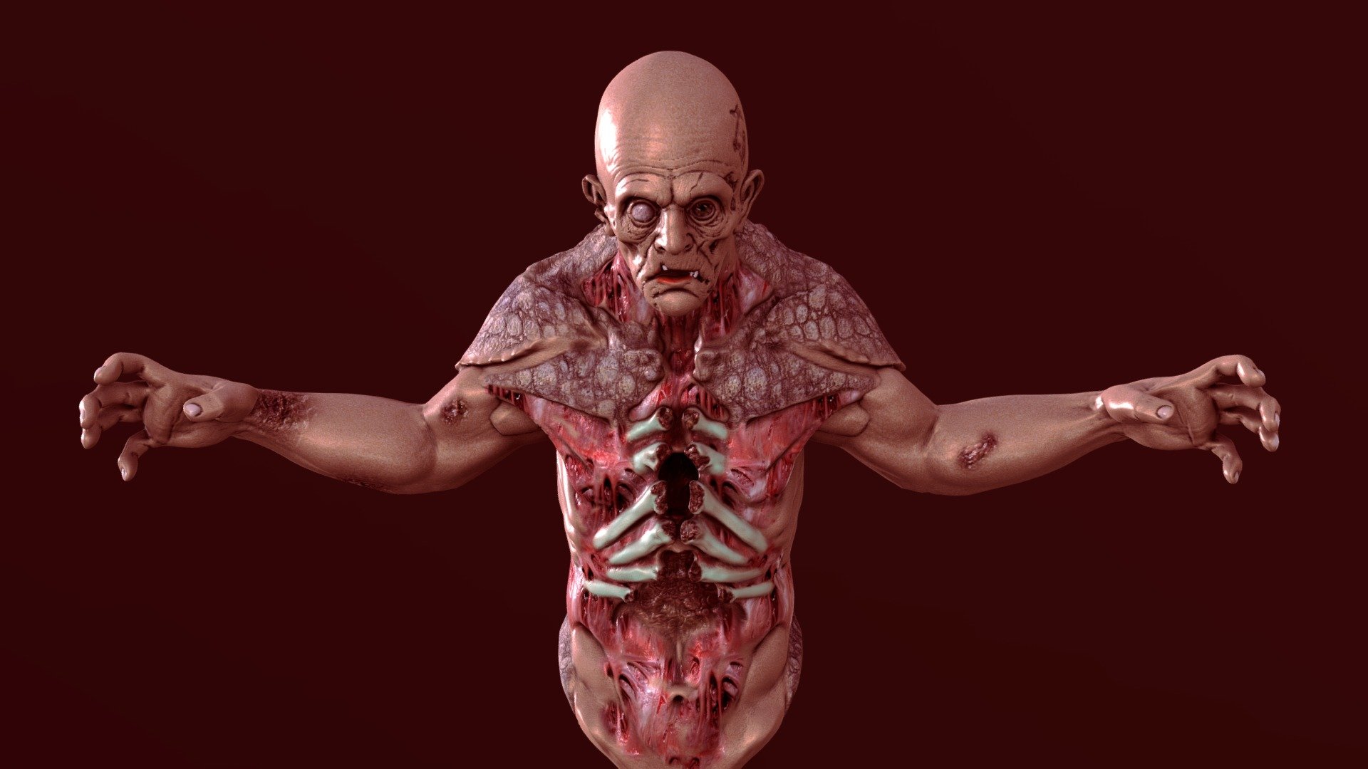 Old Zombie 3d model