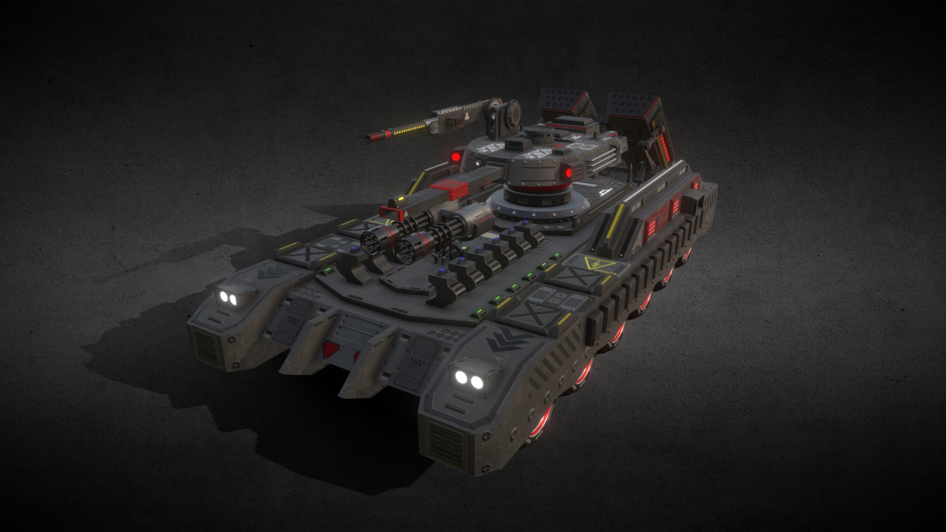 Sci-Fi Tank 3d model