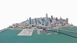 San Francisco,city,scan,map,skyscraper,terrain