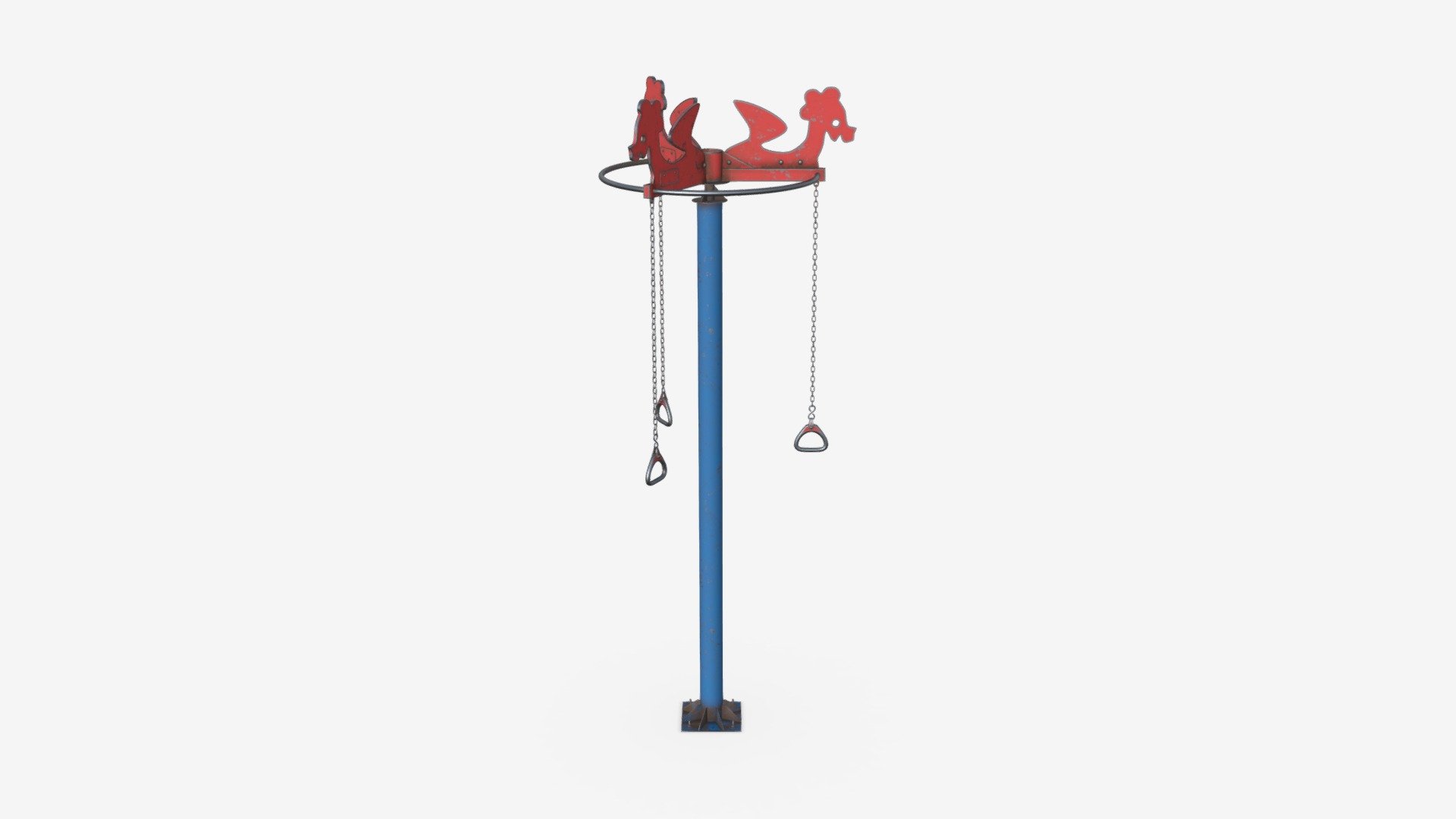 Pole rope swing 3d model