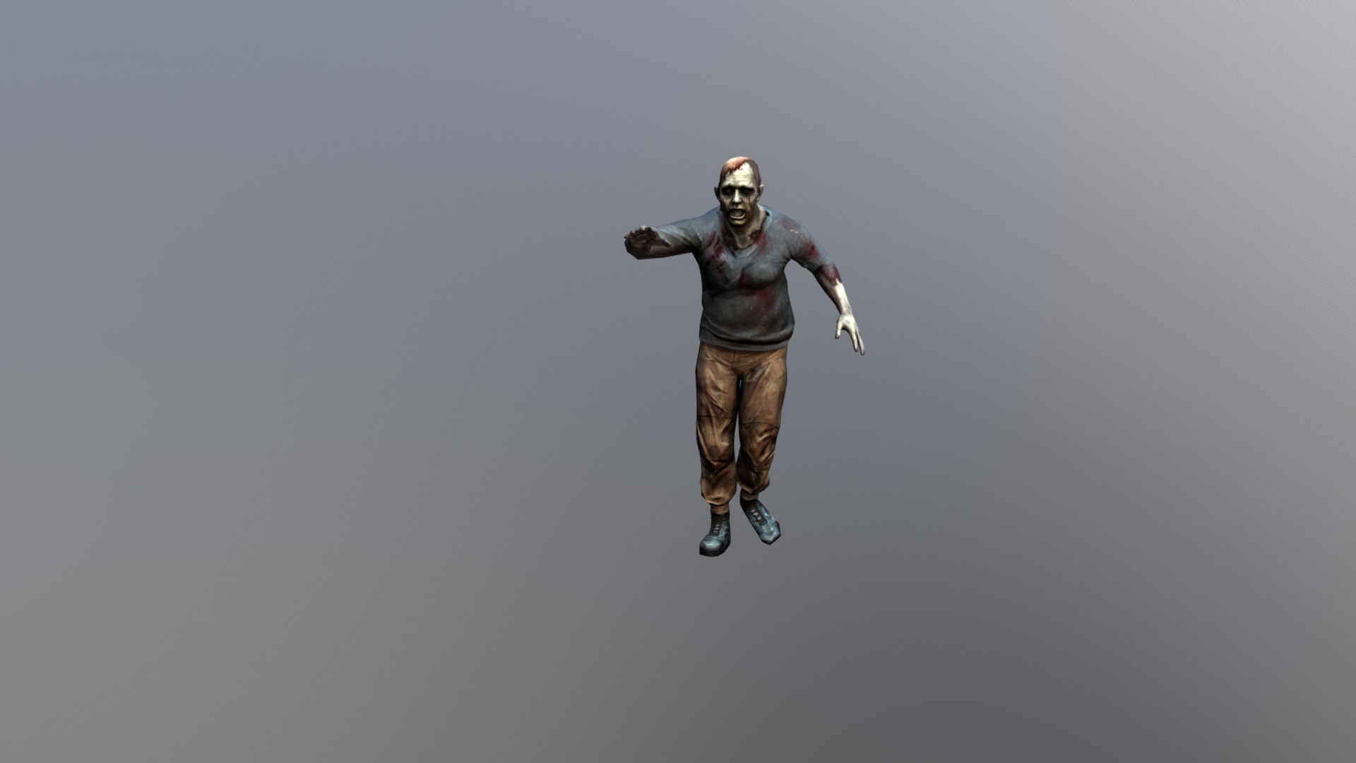 Low poly Zombie model 3d model