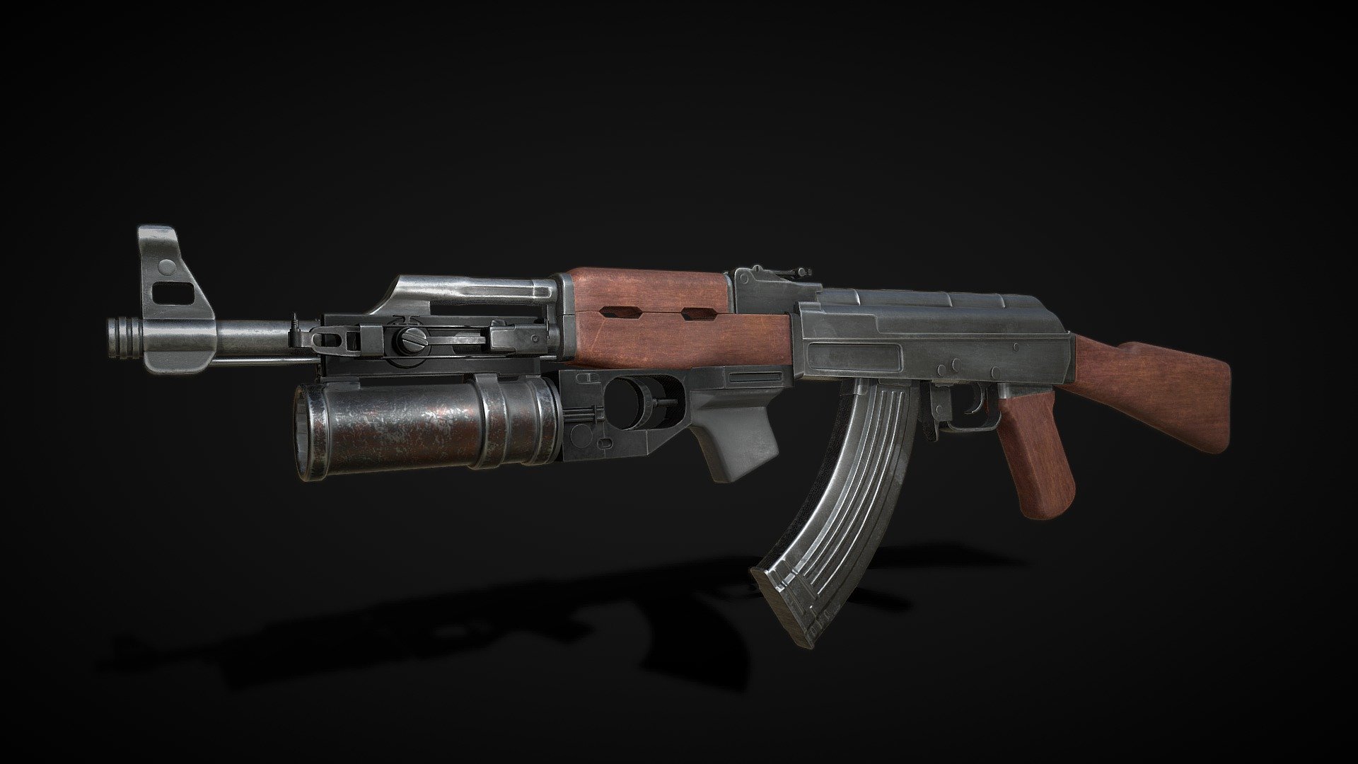 AK-47 Rifle 3d model