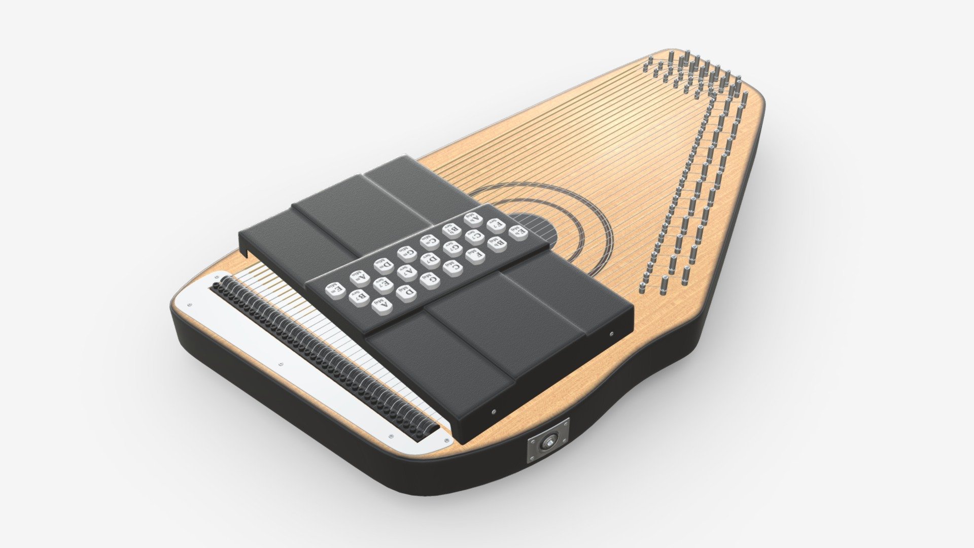 Autoharp music instrument 3d model