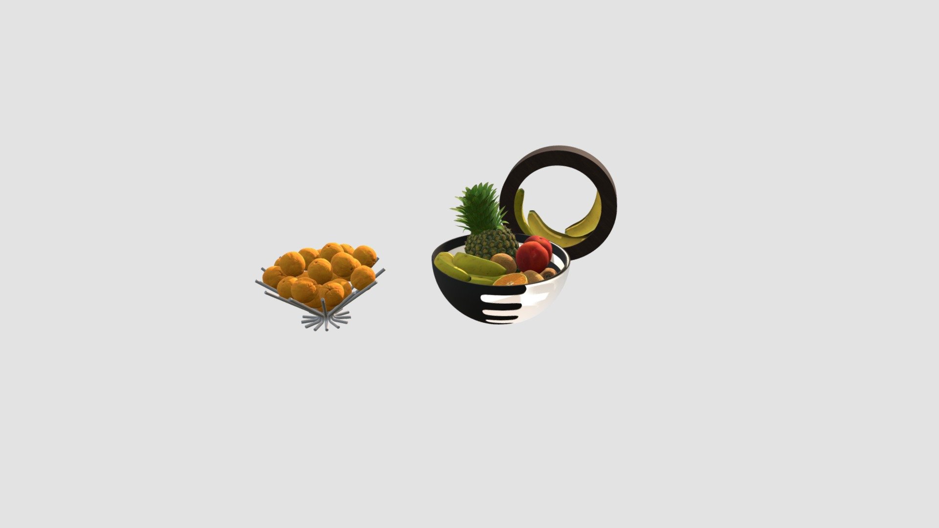 fruit bowls 3d model