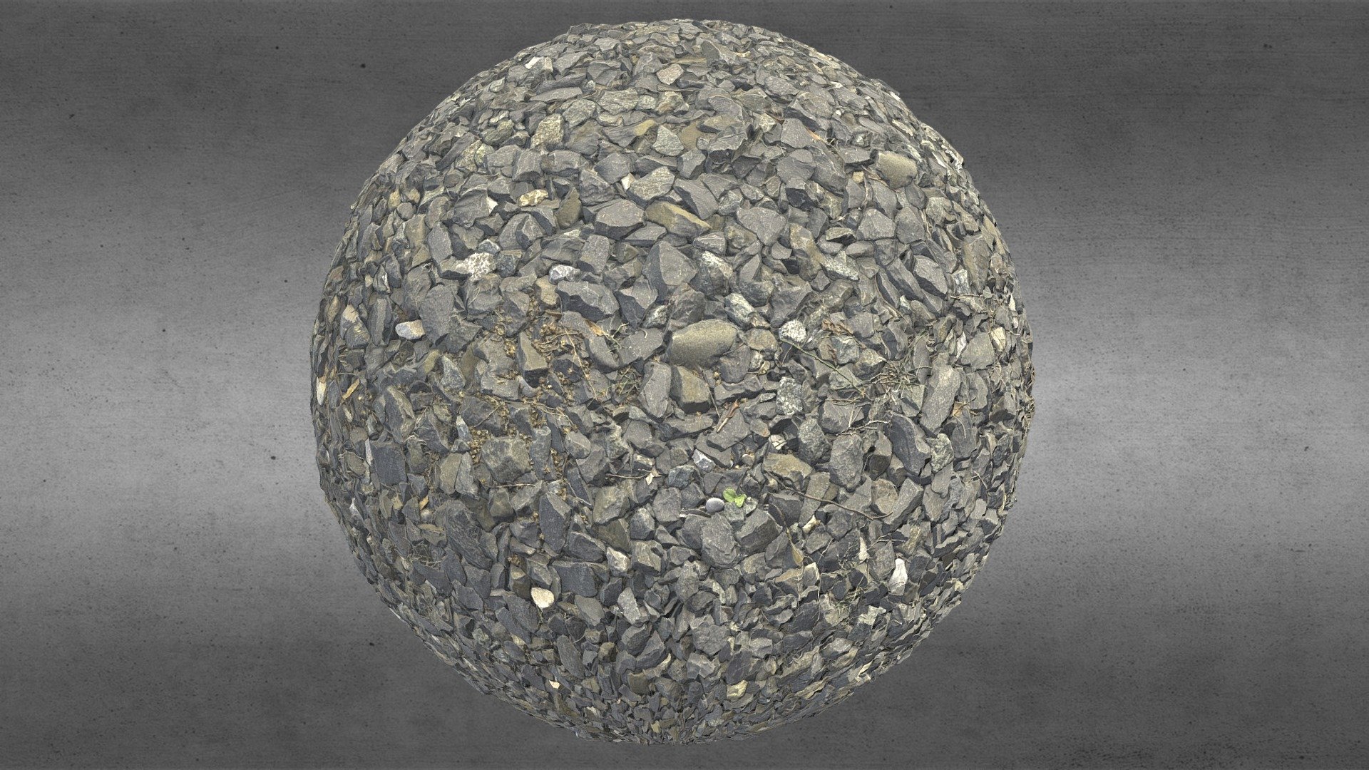 Railway gravel 4k/8k Tileable Material (Scan) 3d model