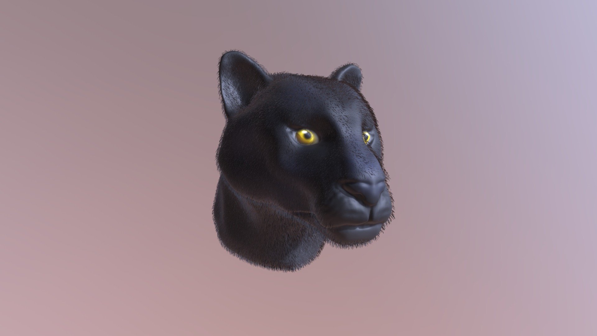 Panther head 3d model