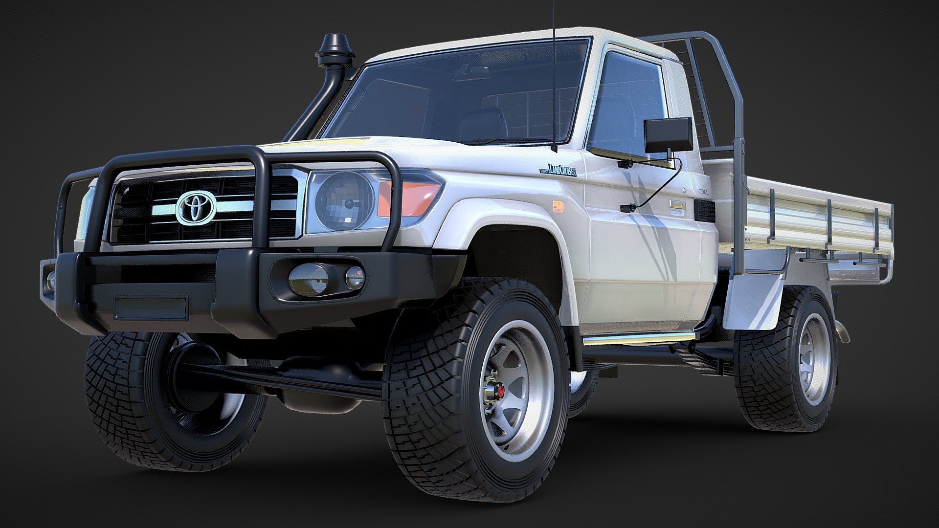 Toyota Land Cruiser 79 Series Single Cab Stock 3d model