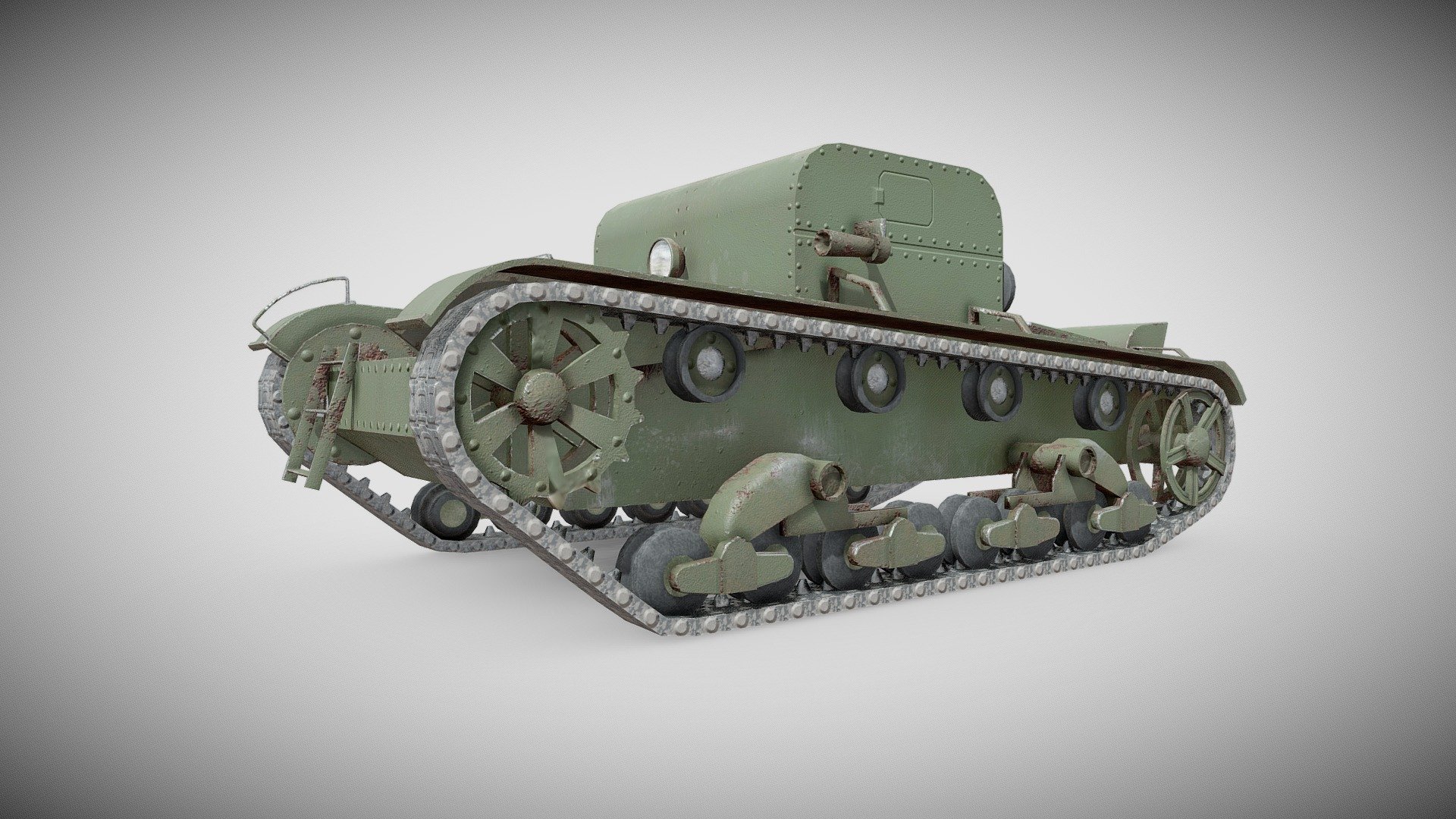 Artillery tractor T-26T mod. 1933 year 3d model