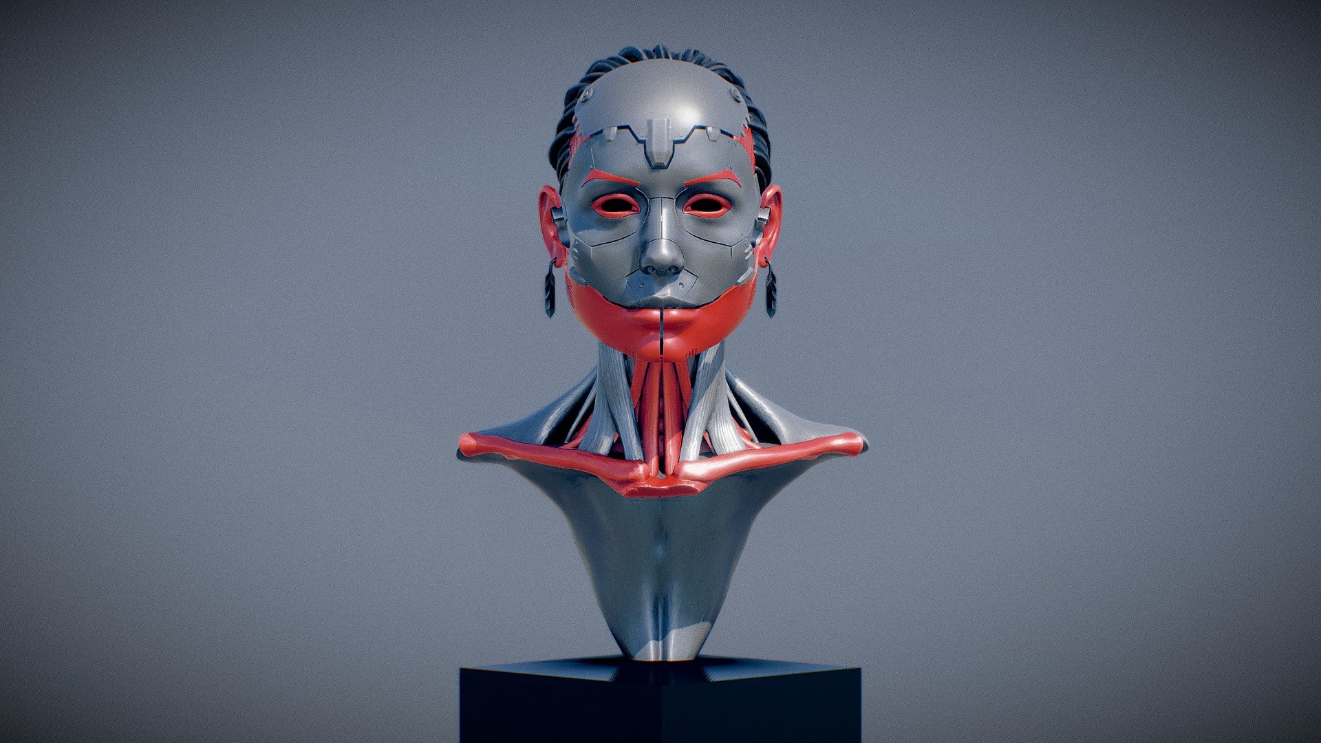 Cyborg Girl 3d model