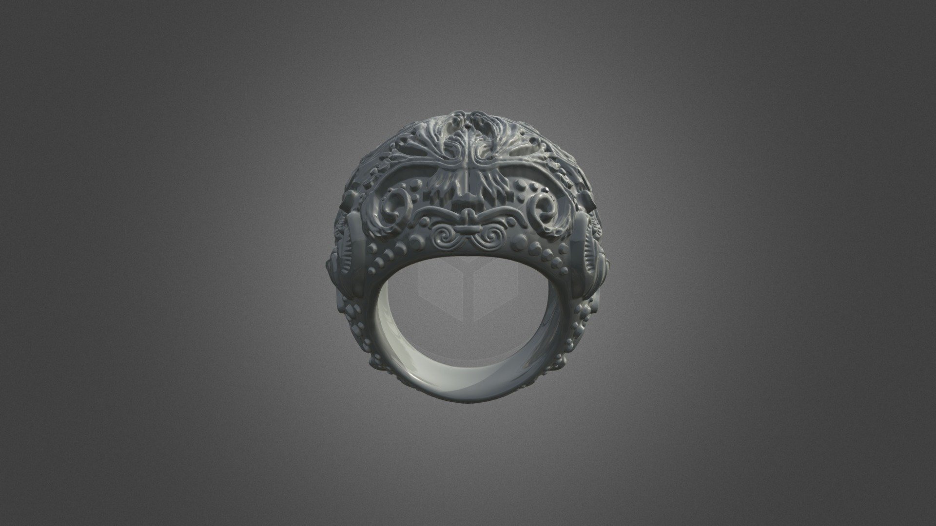 Acanthus Greenman Ring 3d model