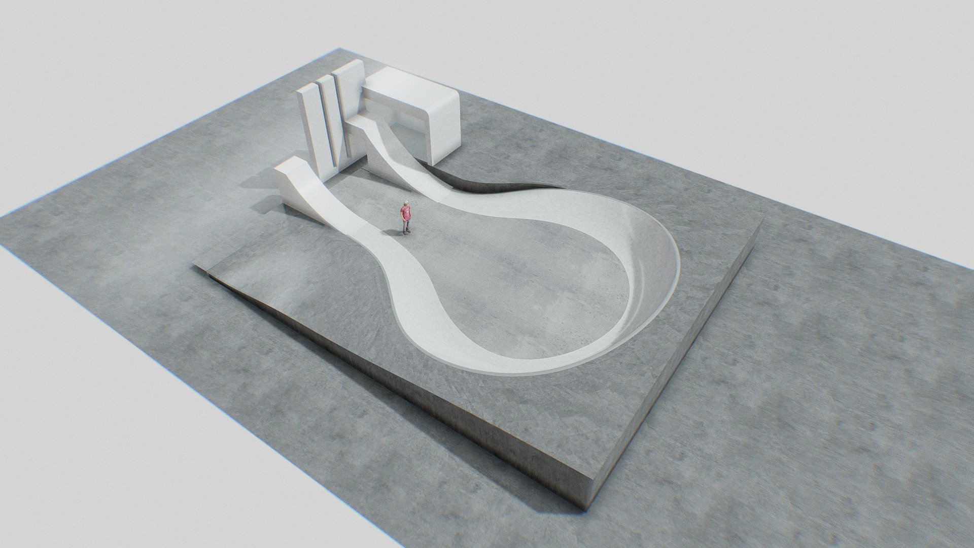 Skateboard park 3d model