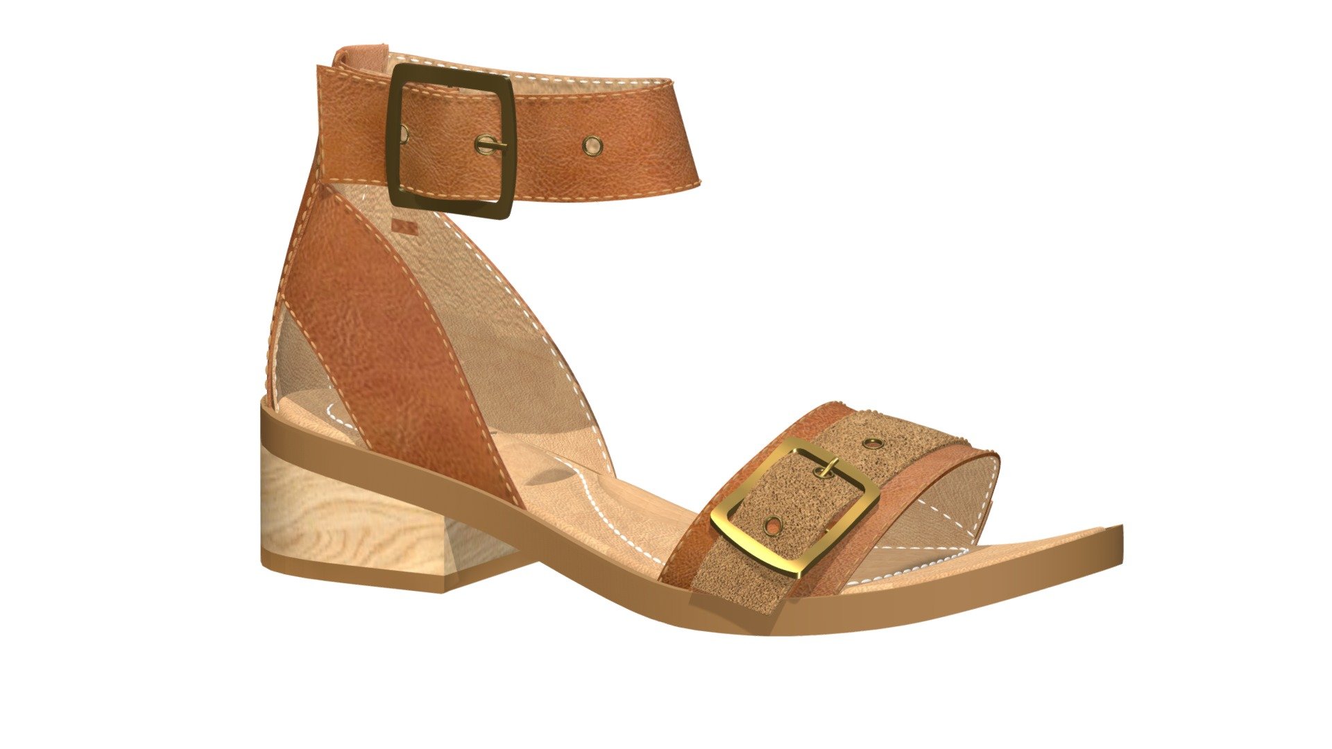 Heel Sandal OBJ 3d model