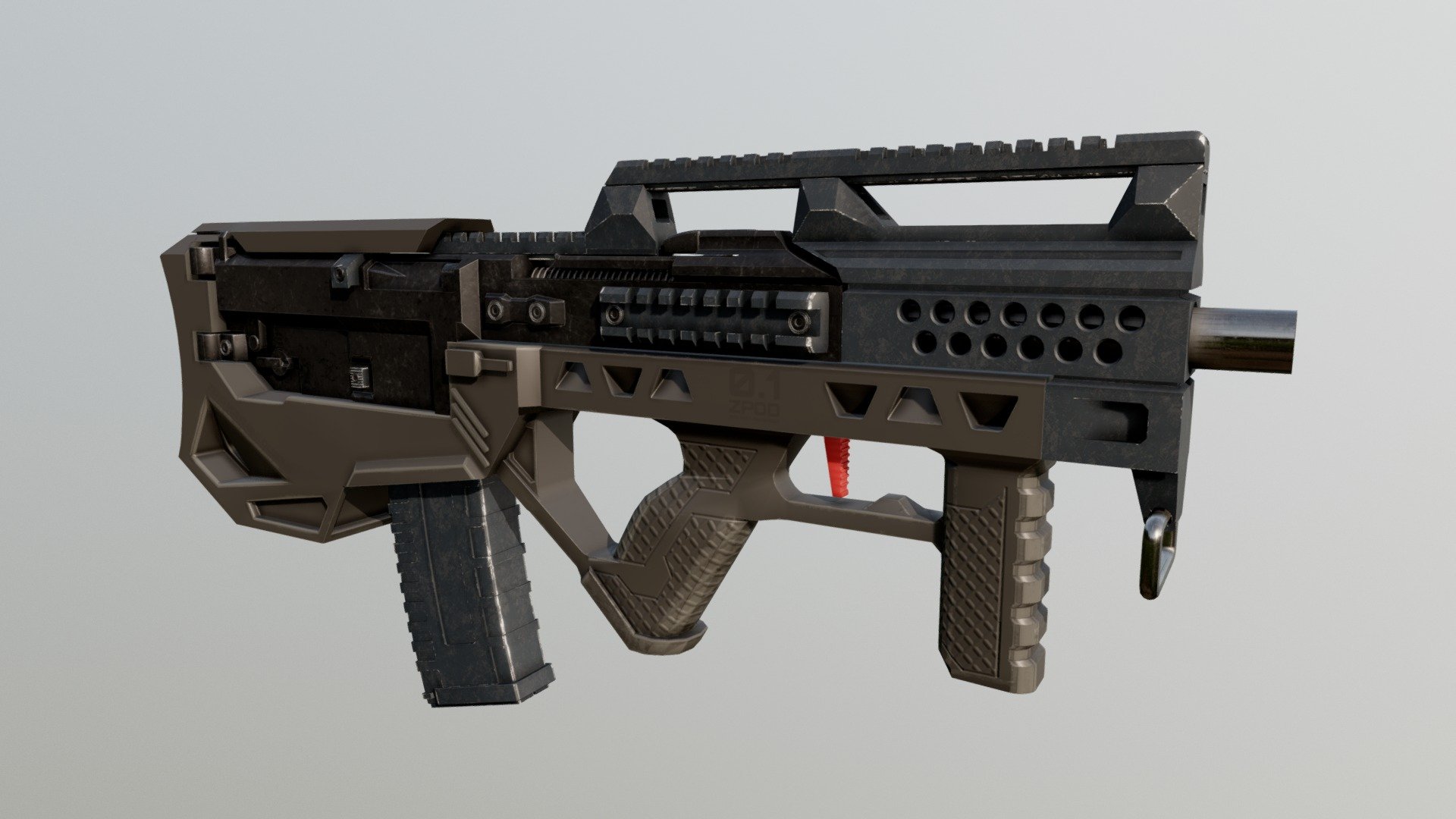 SMG (GHK Bullpup) 3d model