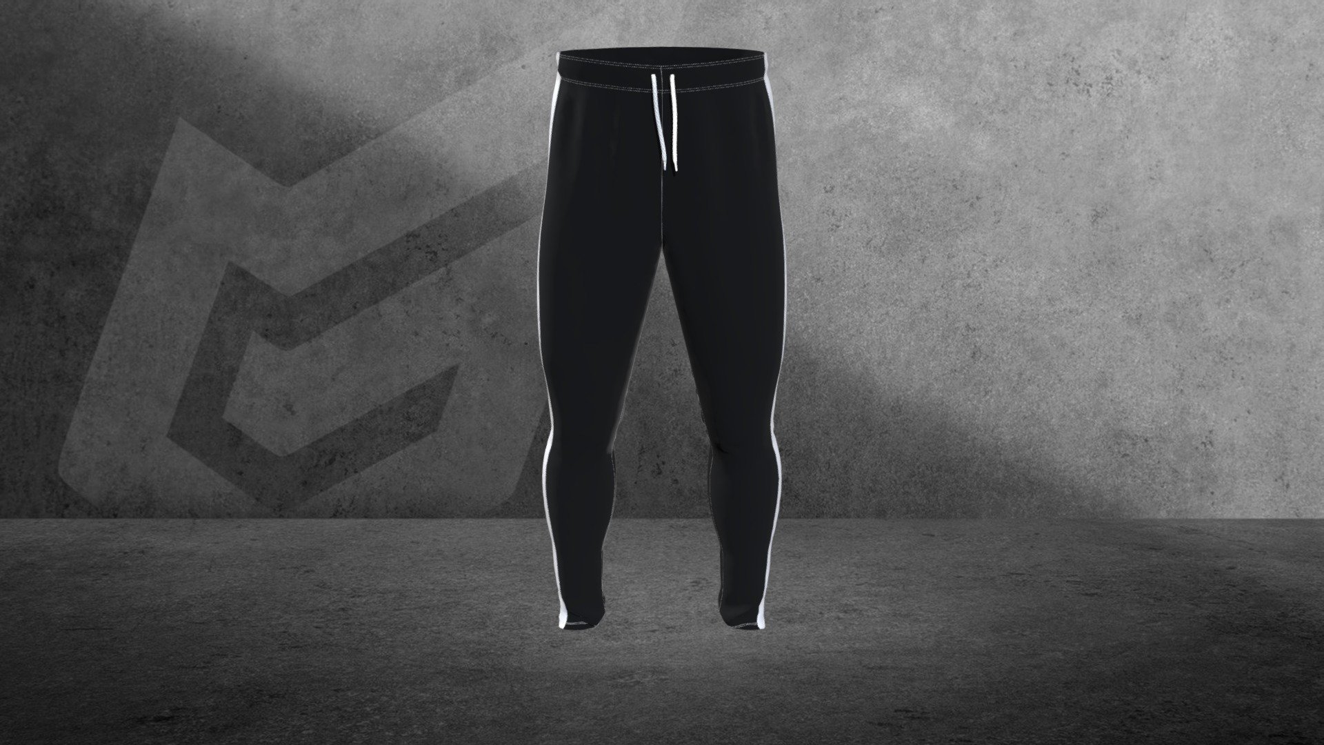 INFINITUM Pro Black Slim Pants 3d model