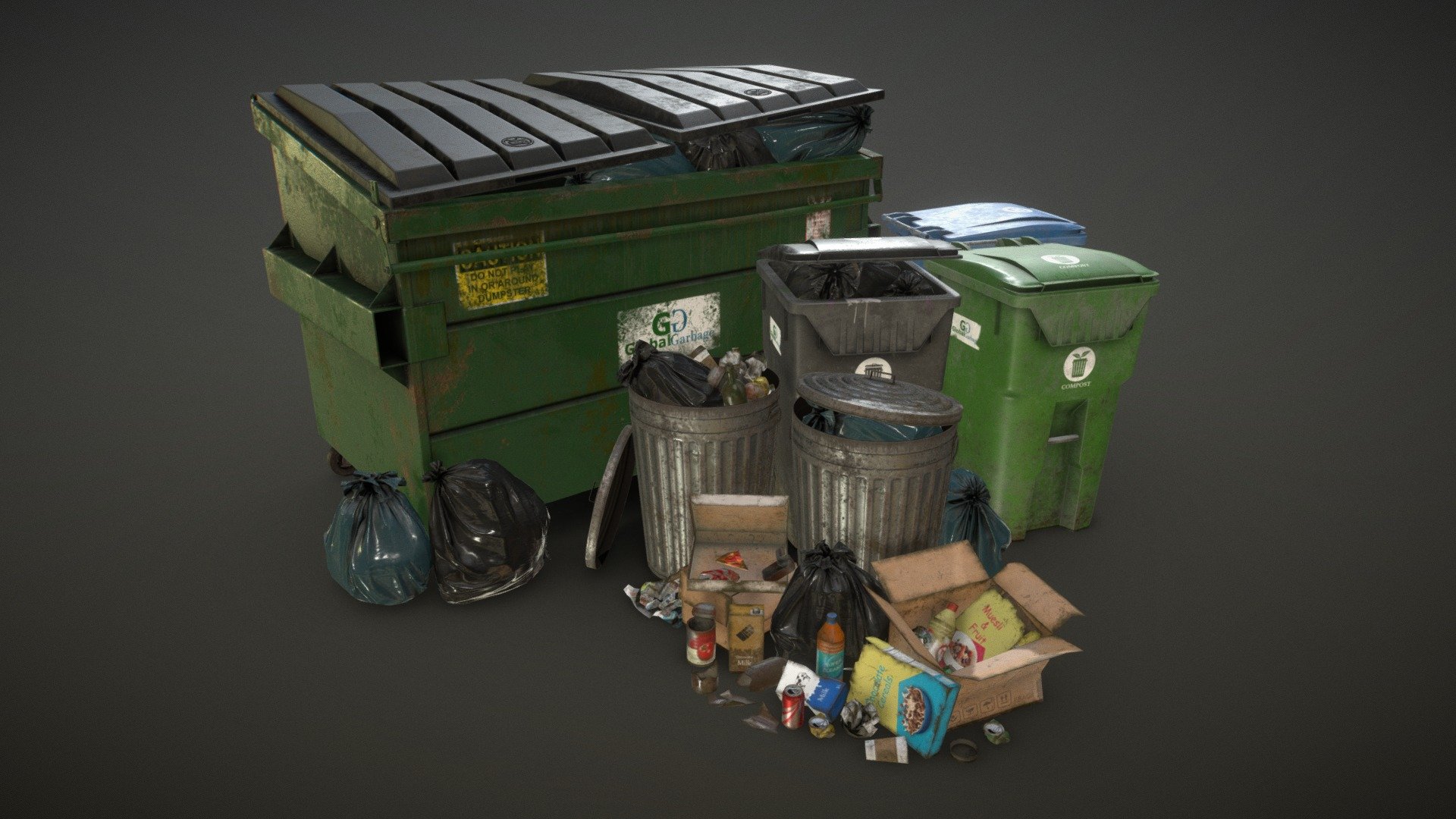 Urban Trash Pack Vol 3 3d model