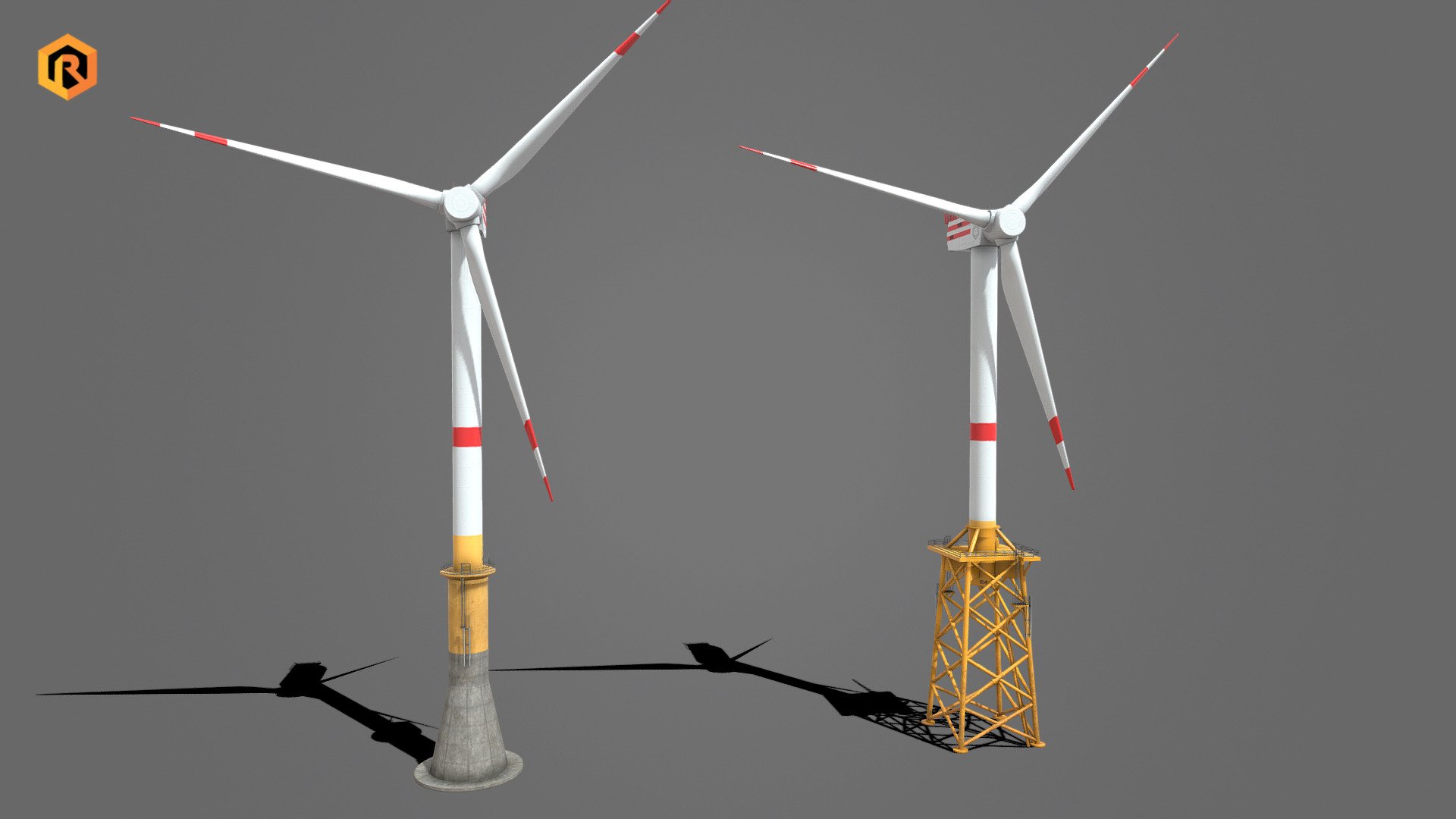 Wind Turbines 3d model