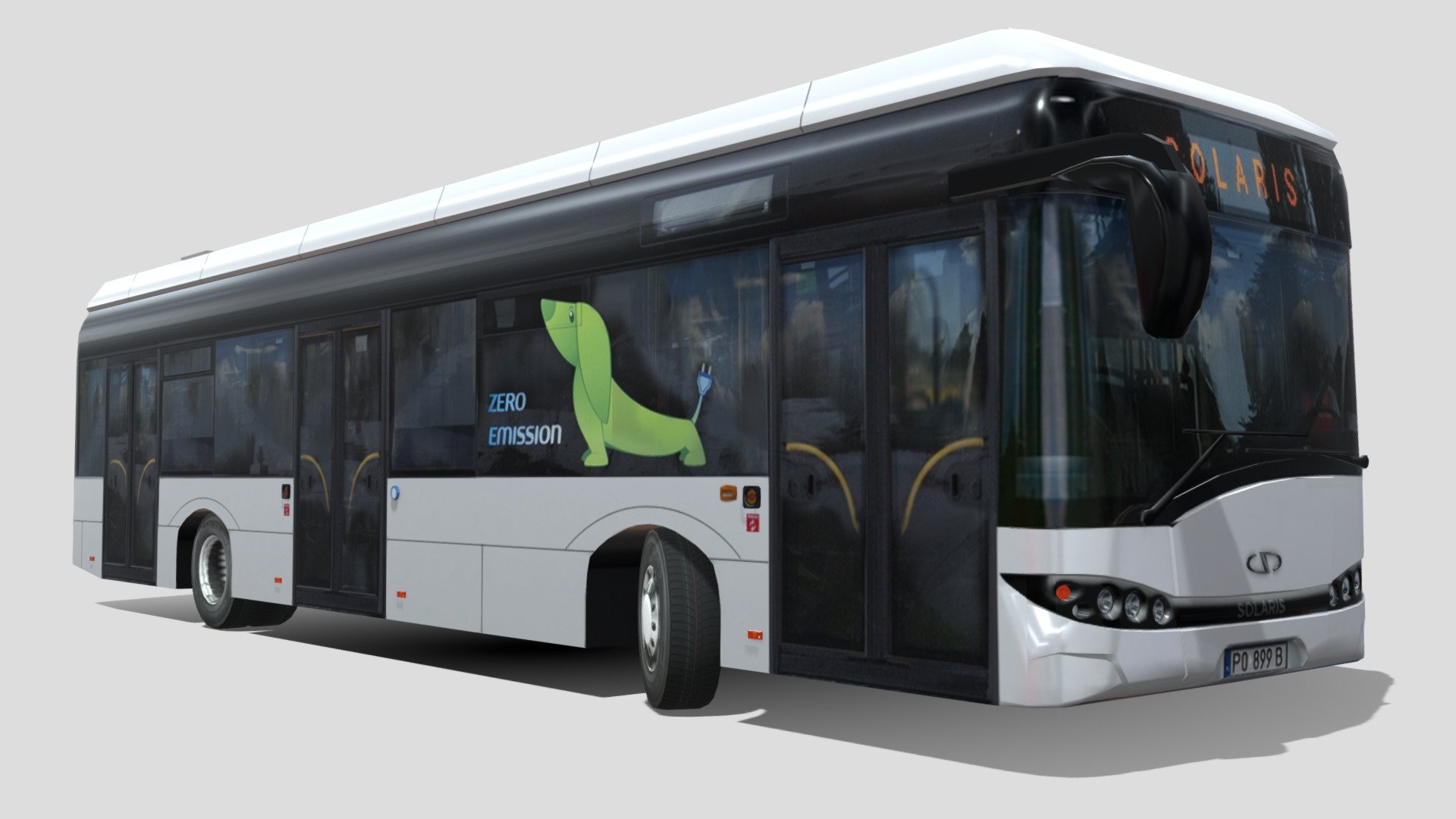 Solaris Electric Urbino bus 3d model