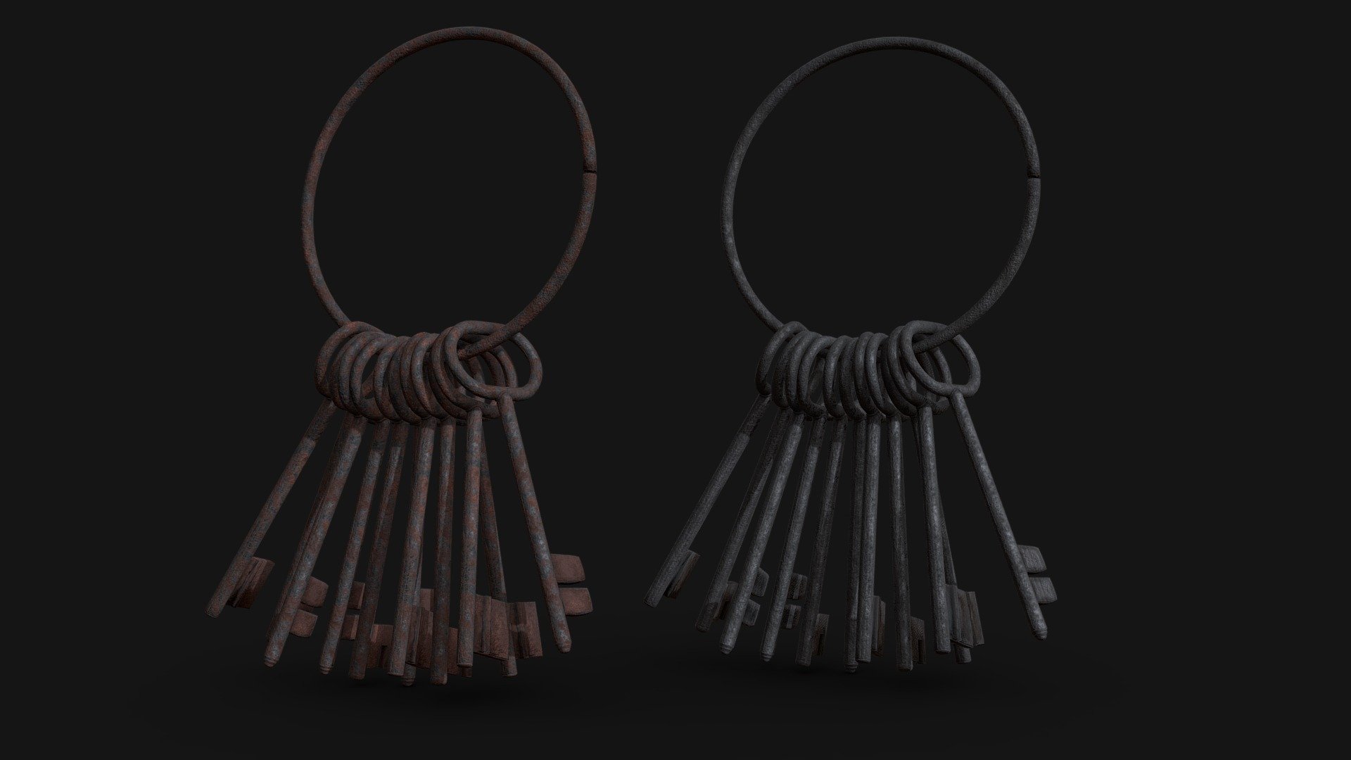 Bunch of Old Keys 3d model