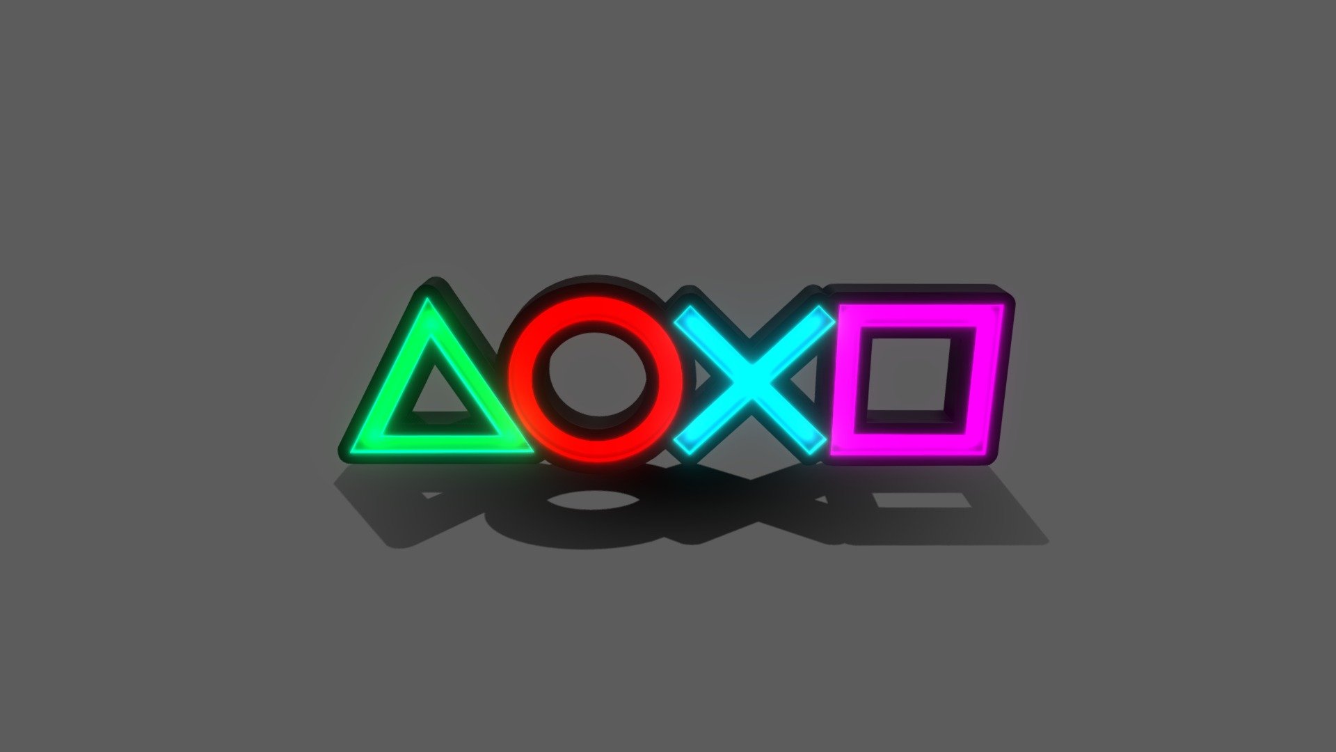 Playstation Lamp Symbols 3D Printing 3d model