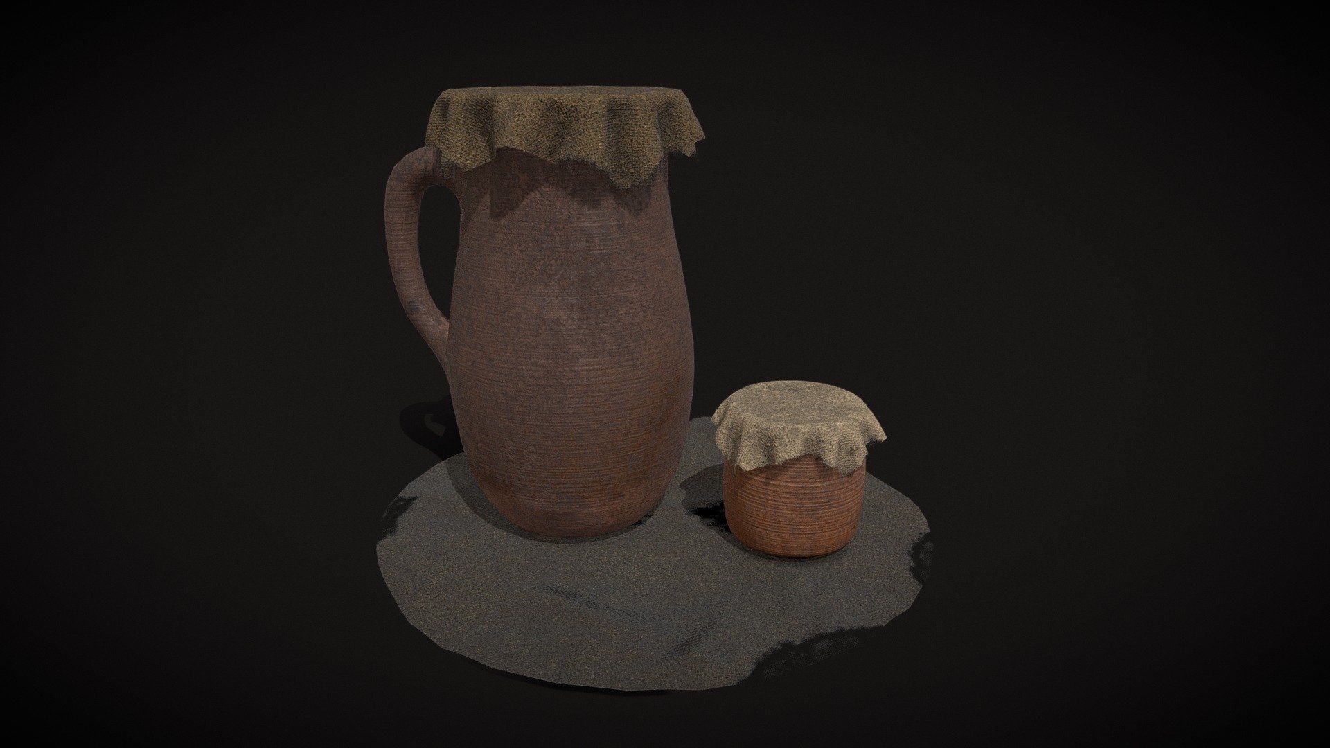 Fabric_Covered_Pottery 3d model