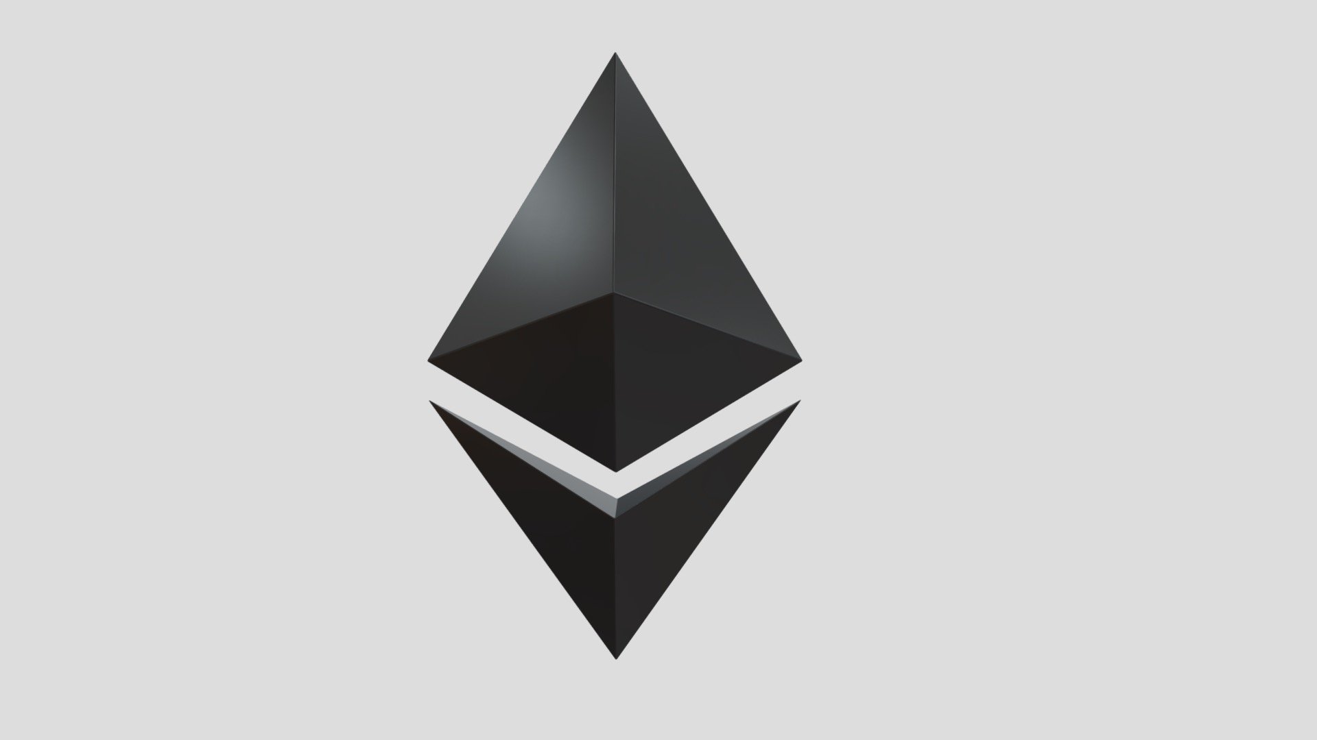 Ethereum logo 3d model