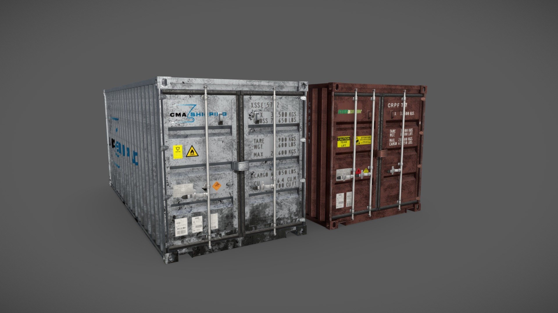 Shipping Container(20feet) 3d model