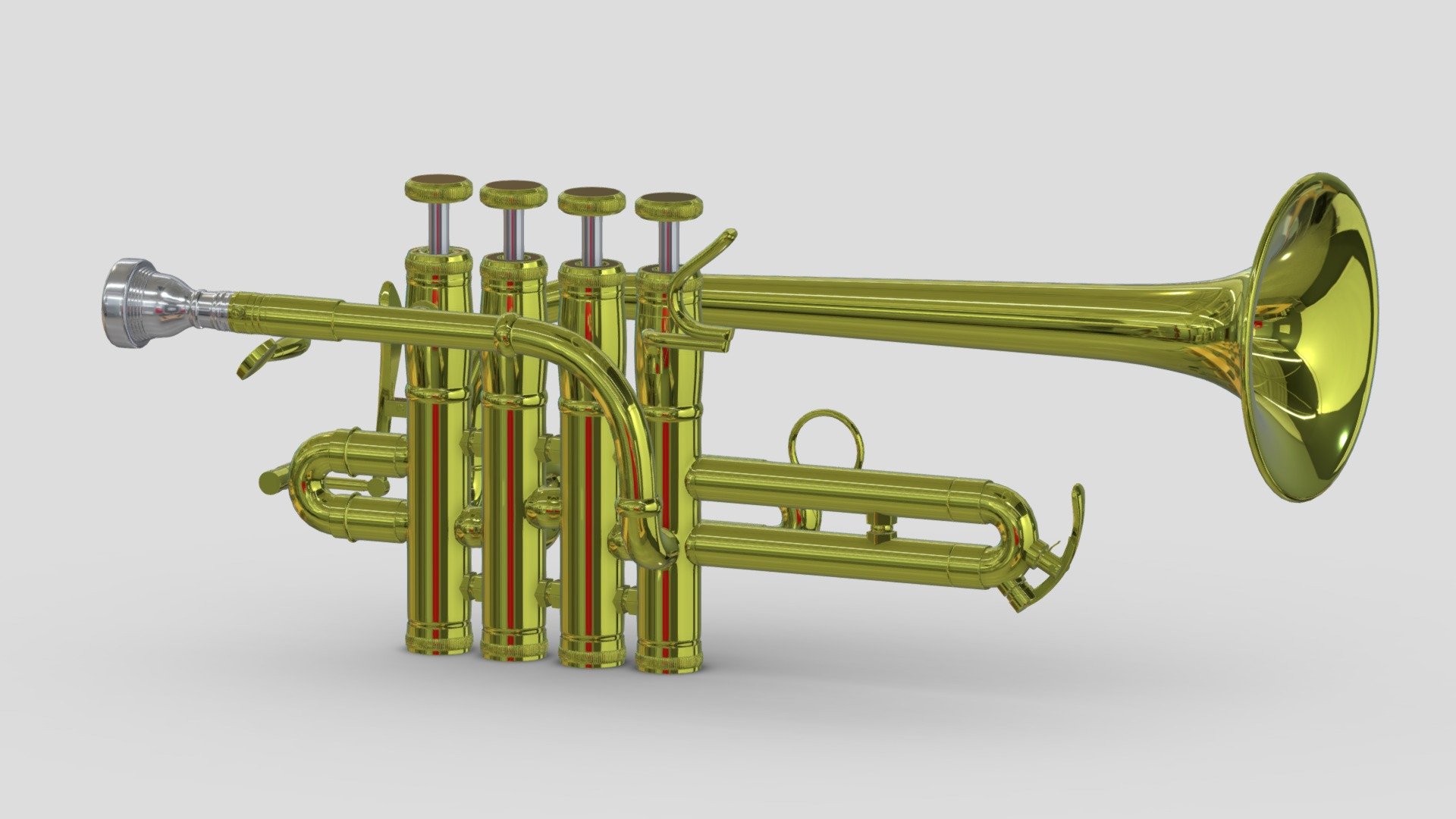 Piccolo Trumpet 3d model