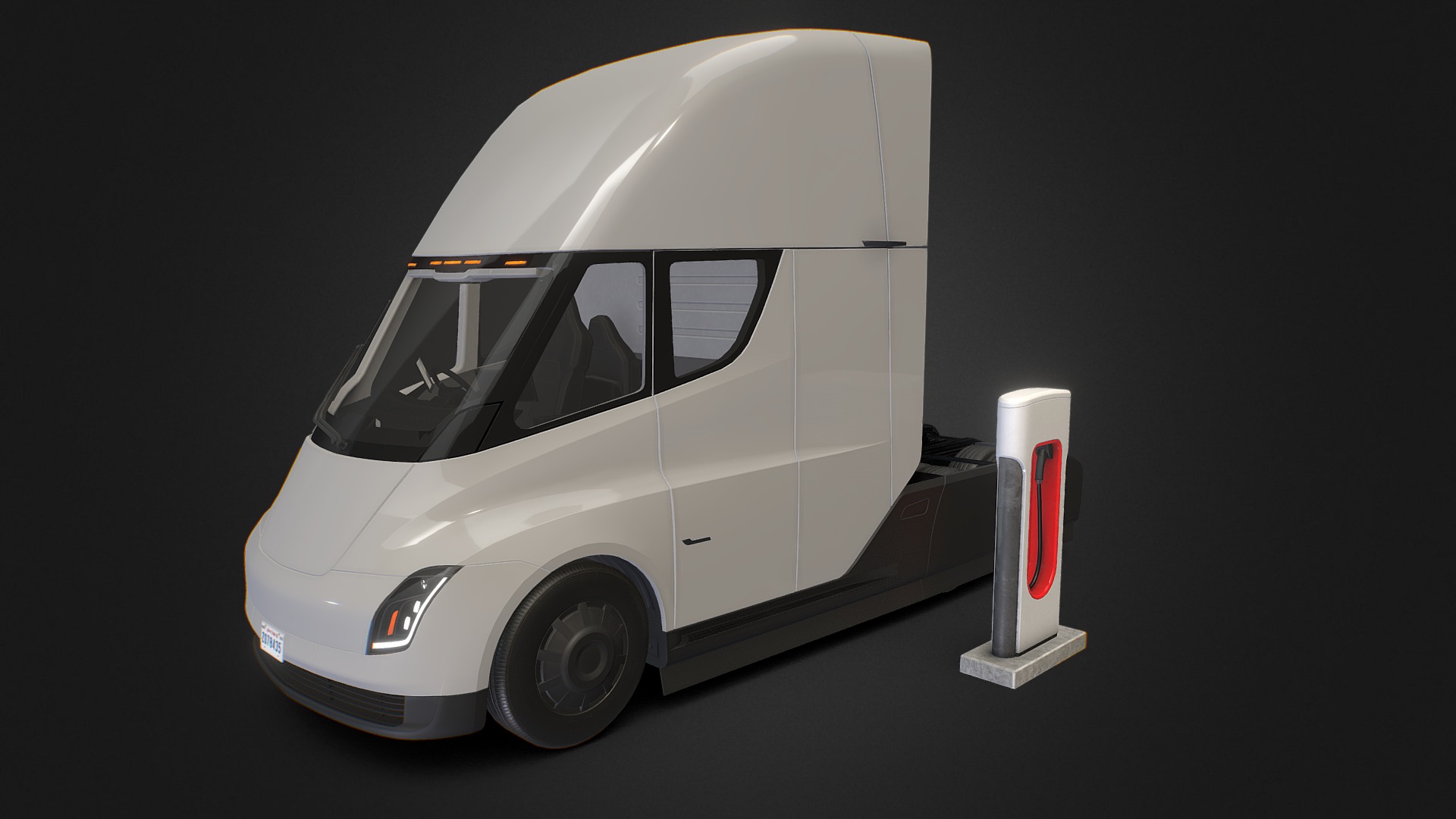 Electric Truck (Tesla Semi) 3d model