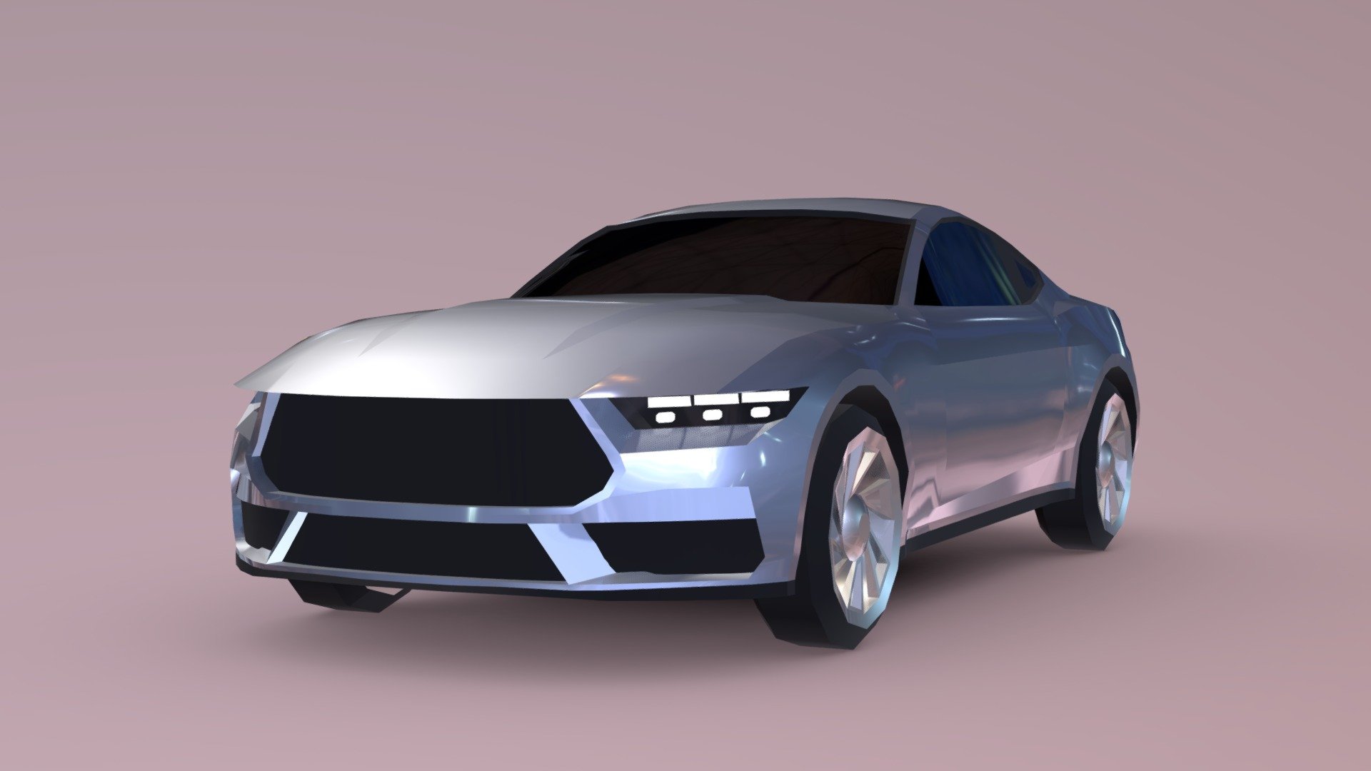 2024 Ford Mustang GT (Low Poly) 3d model