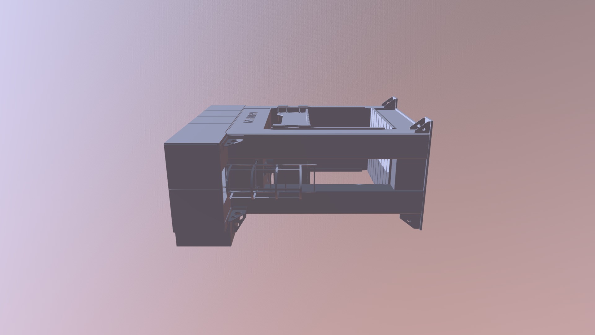 H-frame hydraulic press machine 3d model