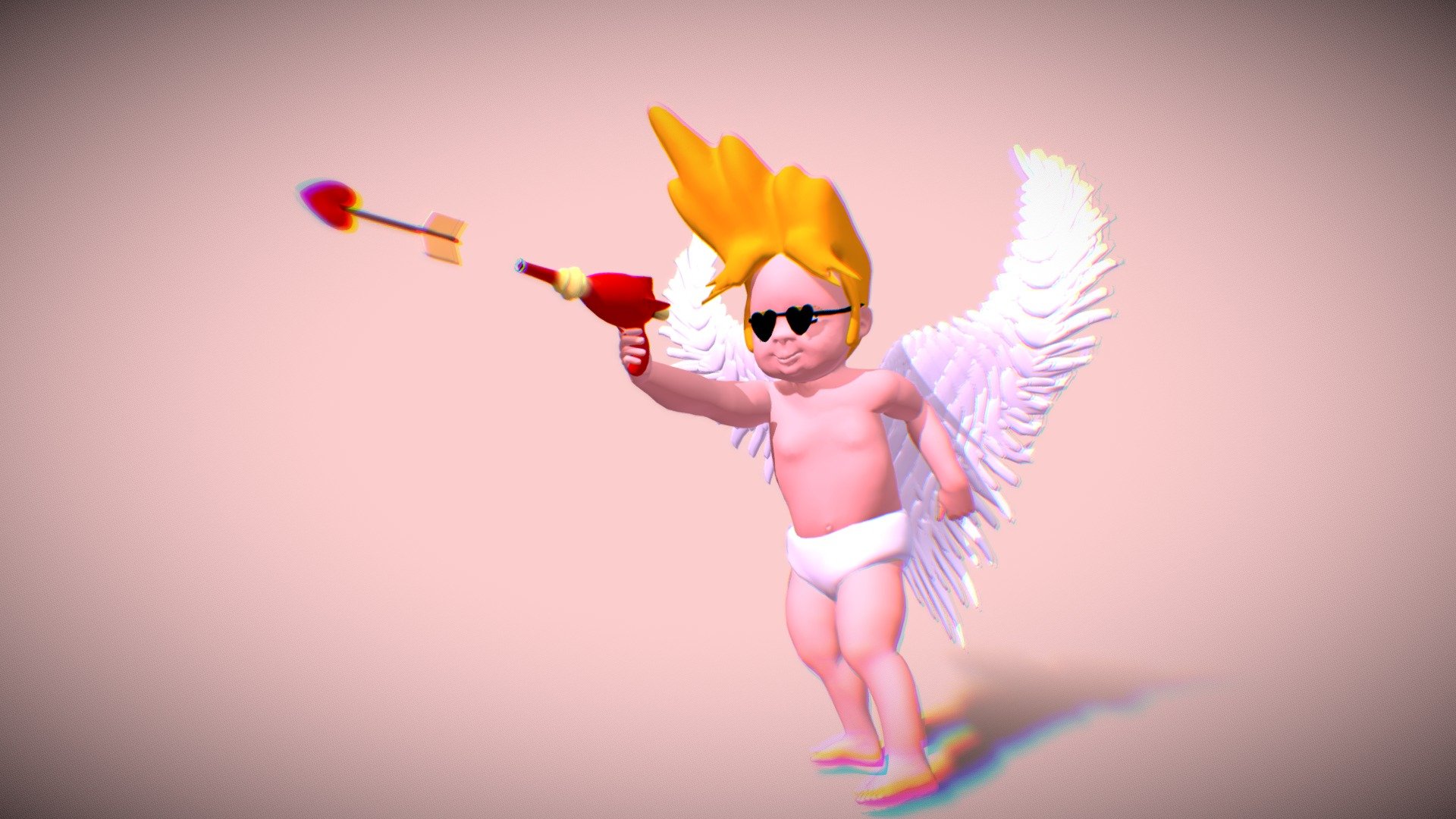 Johnny Bravo Valentines day Cupid Version 3d model