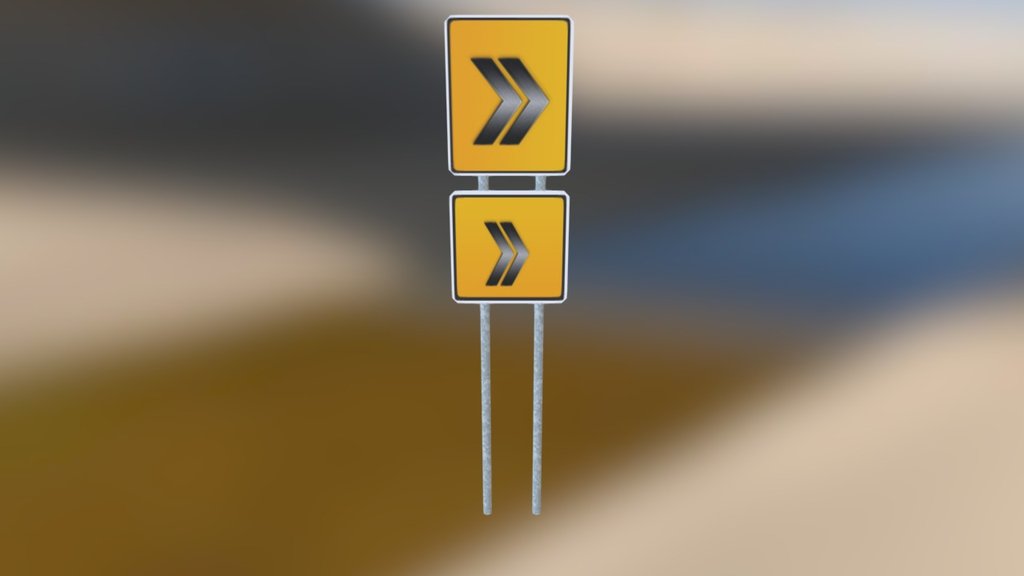 road side Sign board 3d model