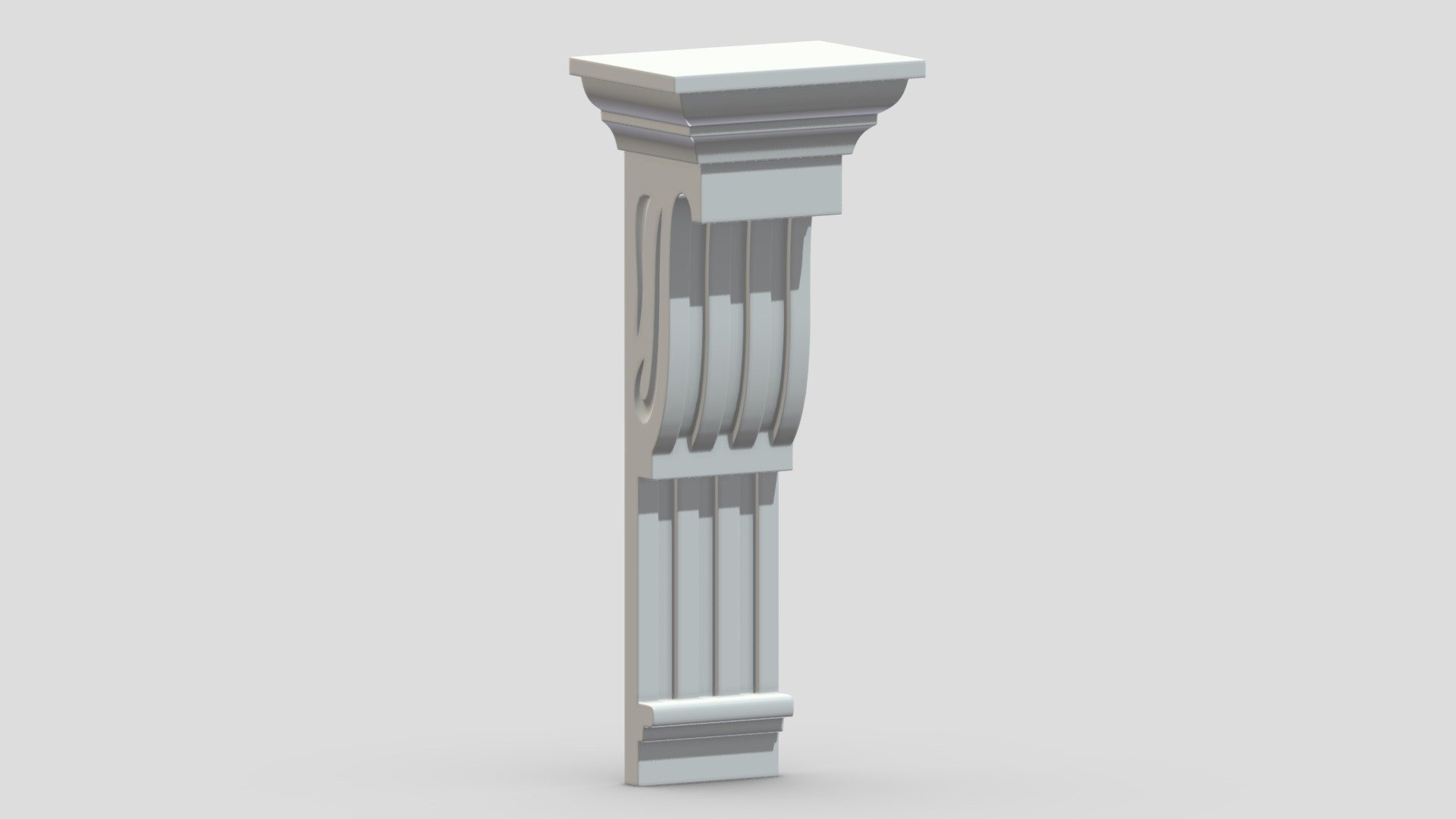 Scroll Corbel 55 3d model