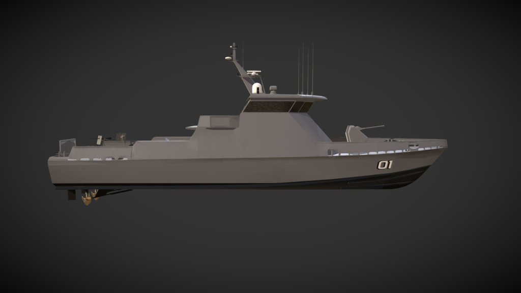 35M Patrol Boat 3d model