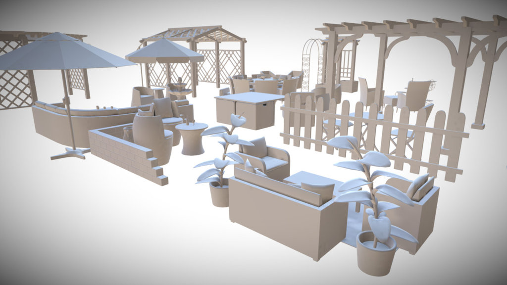 Garden Sets 3d model