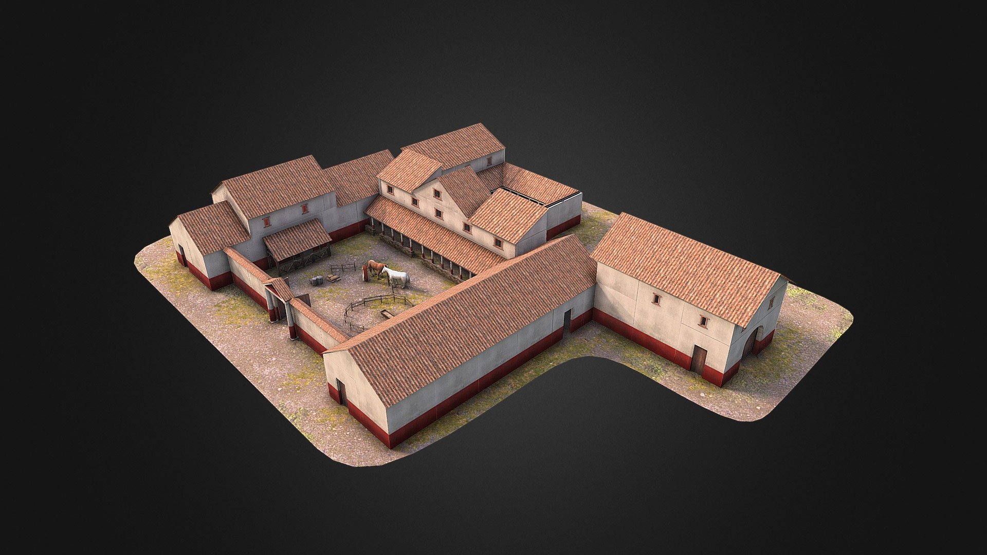 villa gallo-romaine 3d model