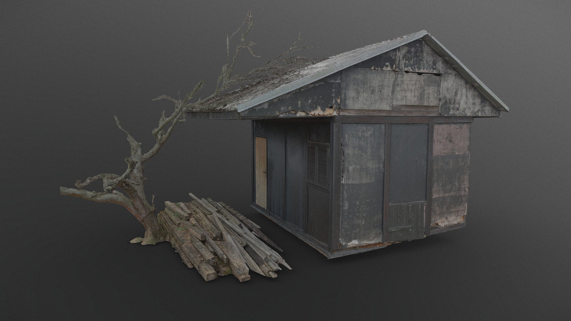 Black hut 3d model