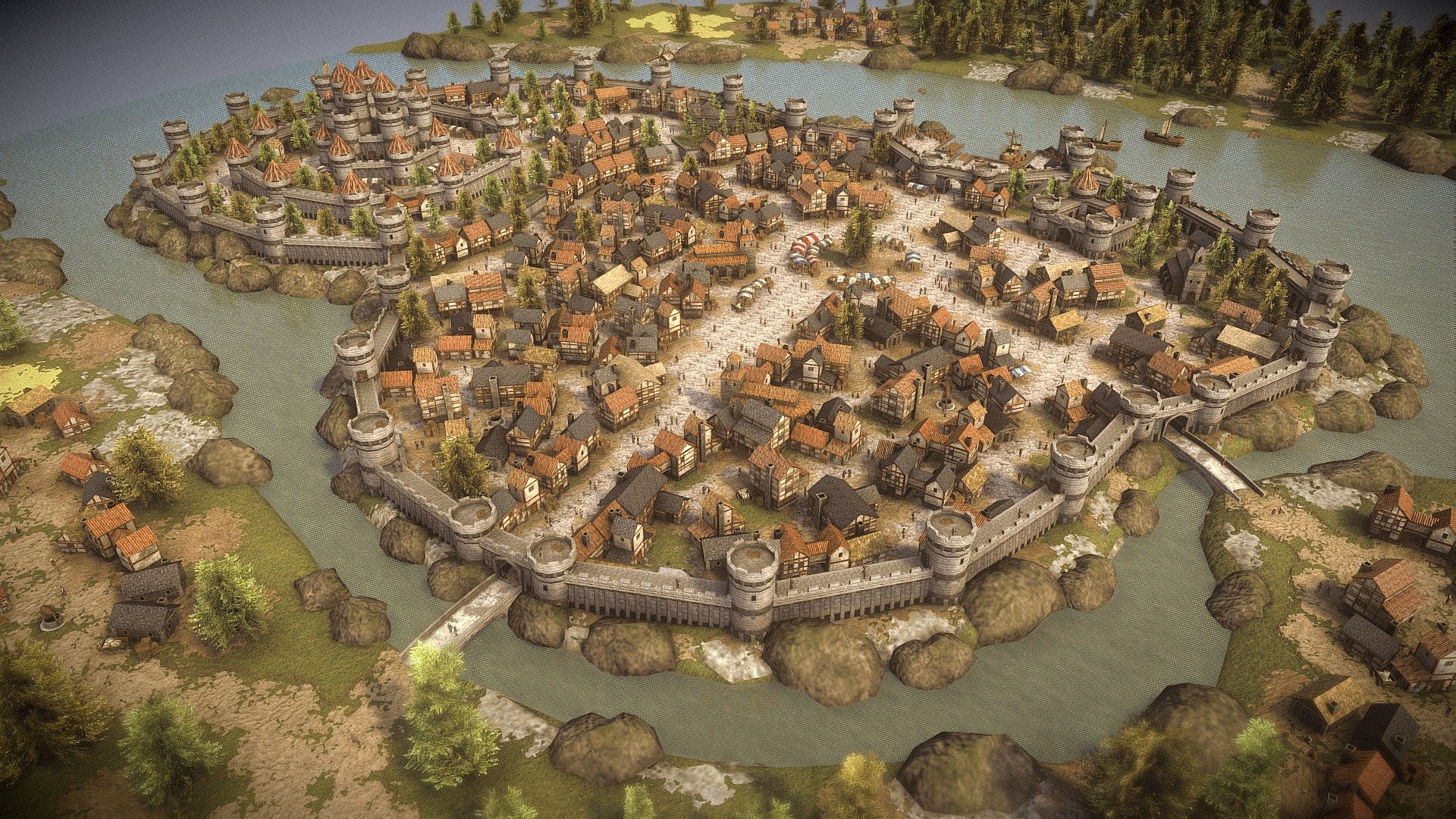 Medieval City Pack Demo 3d model