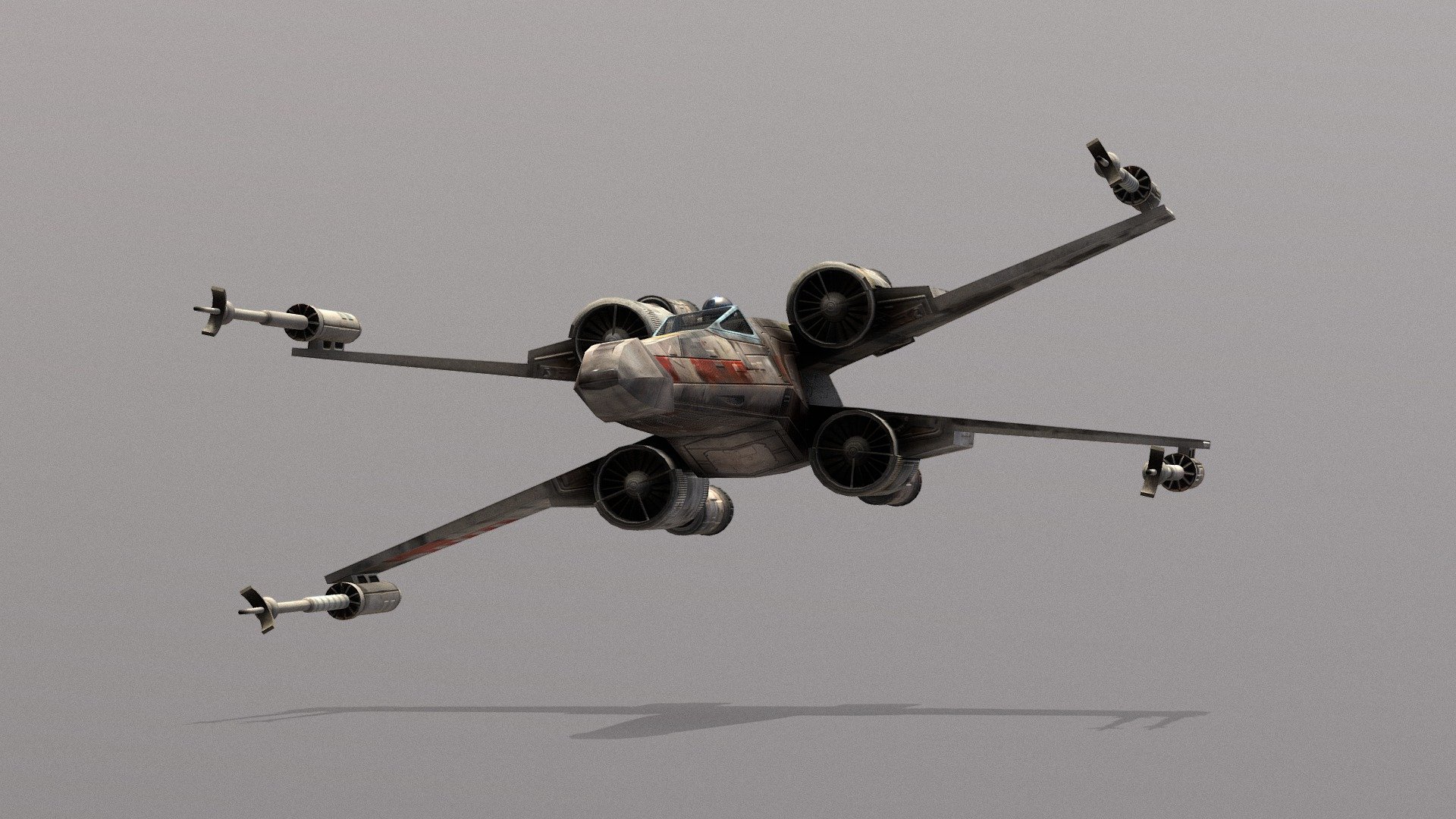 Luke Skywalkers T-65B X-WING (1977) 3d model