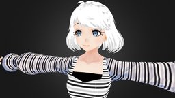 3D Anime Character Girl for Blender 22