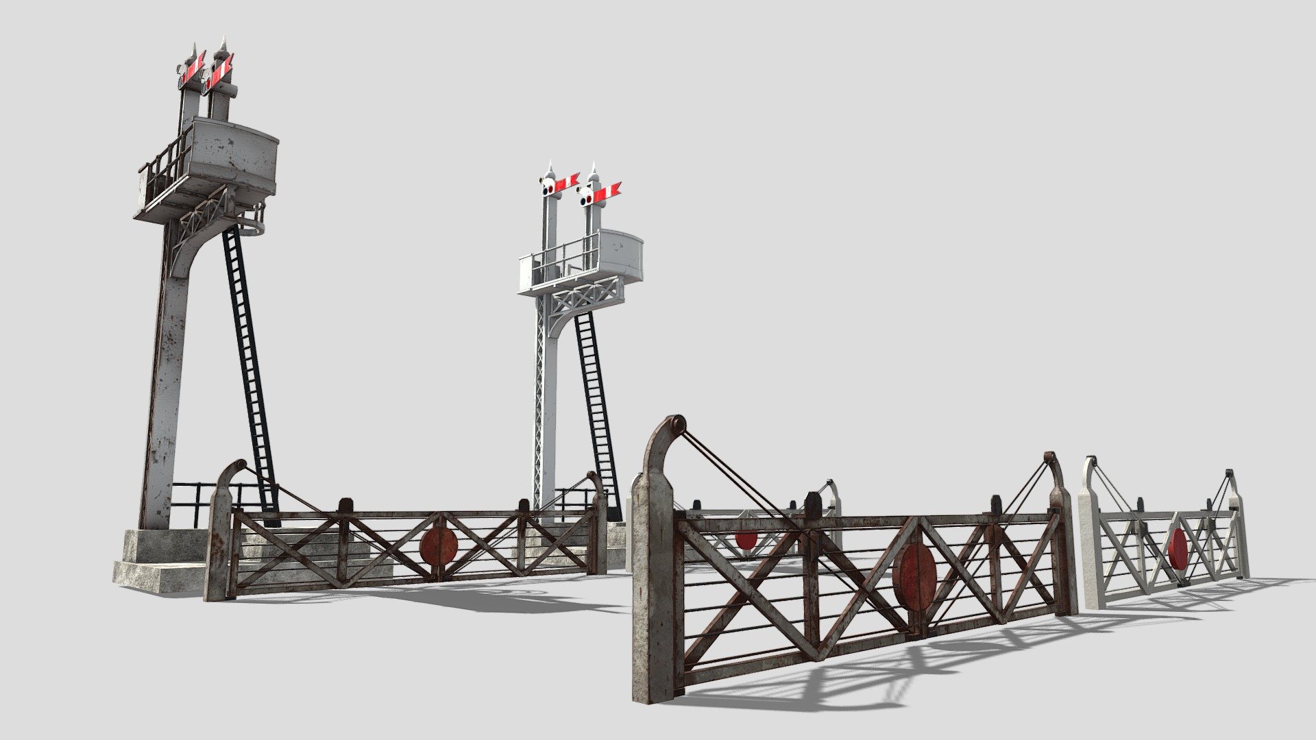 Train Signal Box 3d model