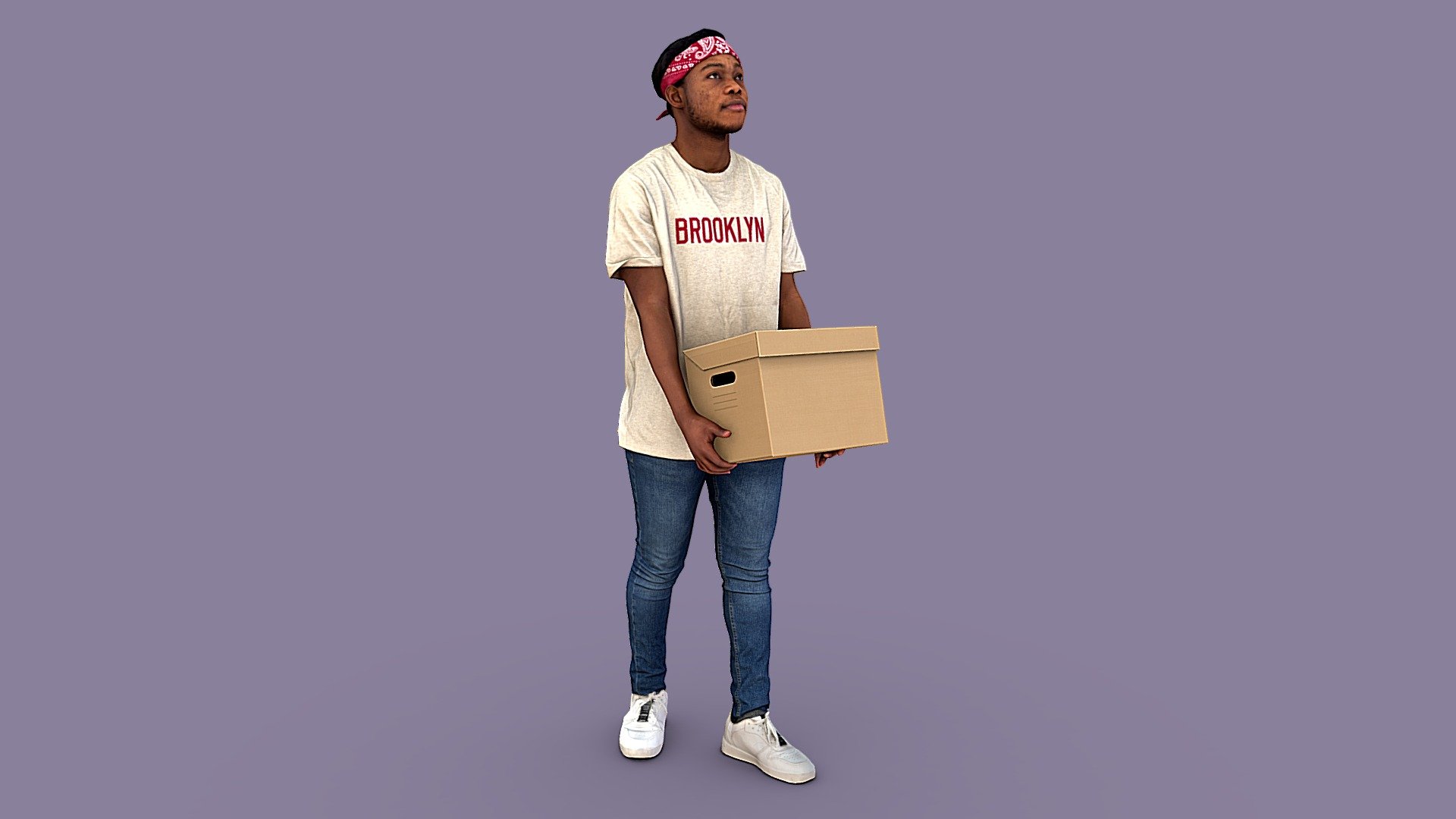 Buddy with Box 3d model