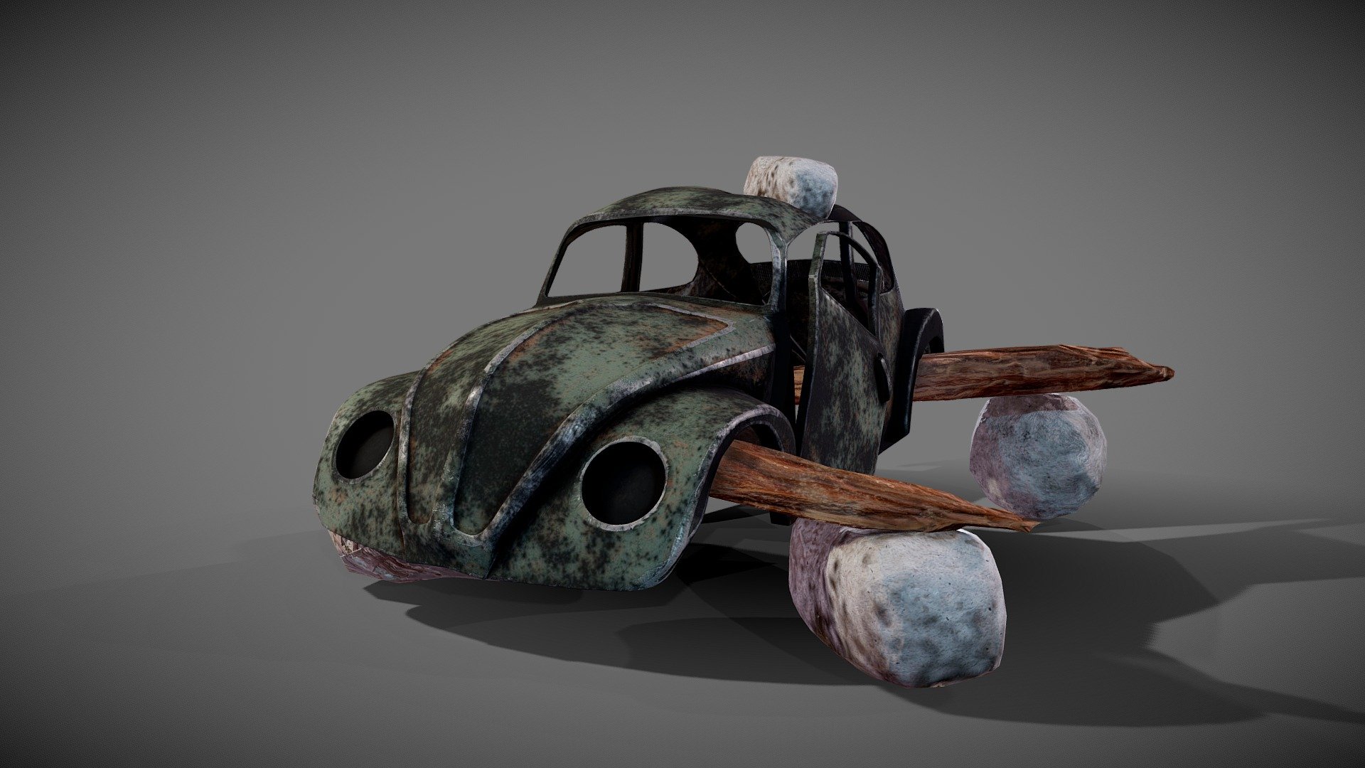 Wrecked Car 3d model