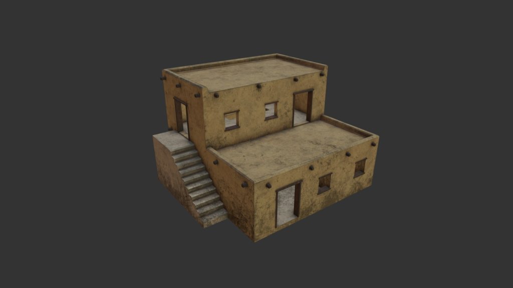 Desert Building V3 3d model