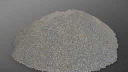 Round paving gravel pile