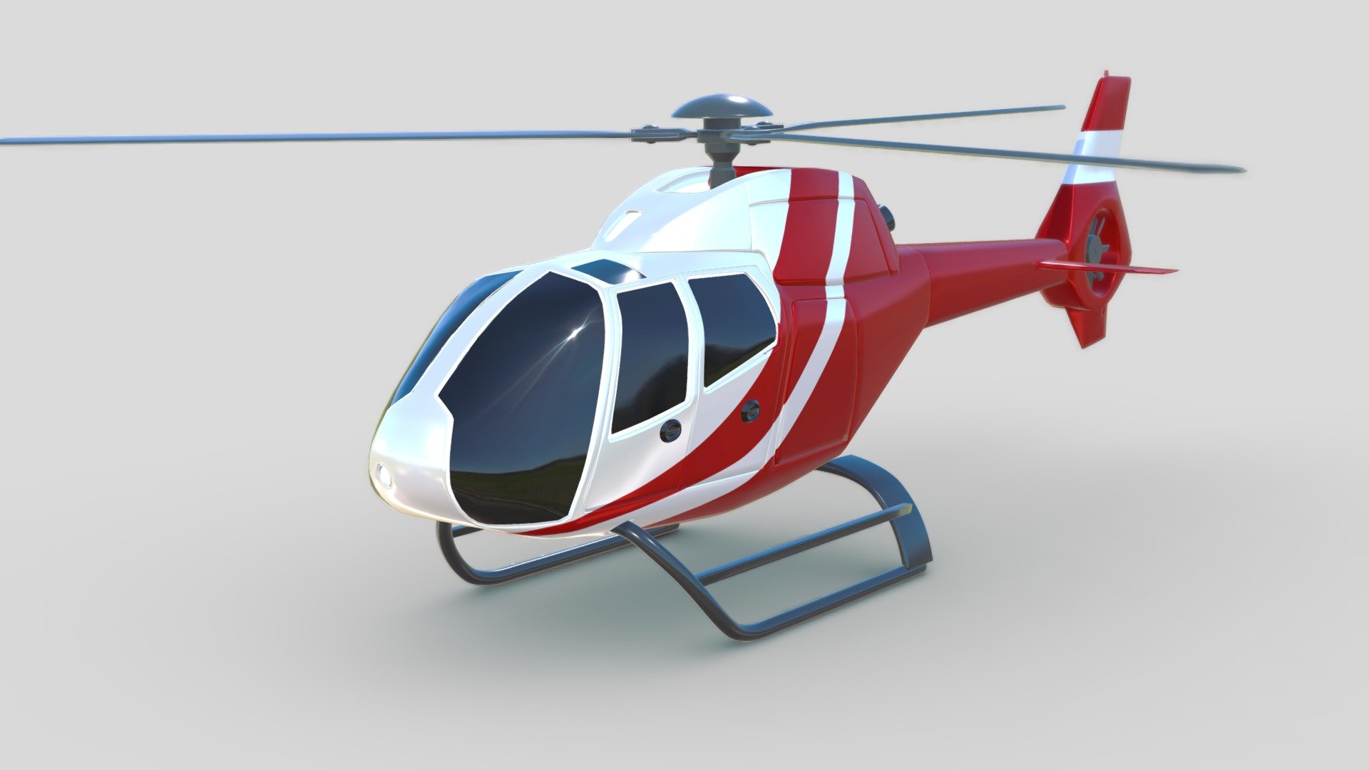 Eurocopter Colibri EC-120B civil helicopter 3d model