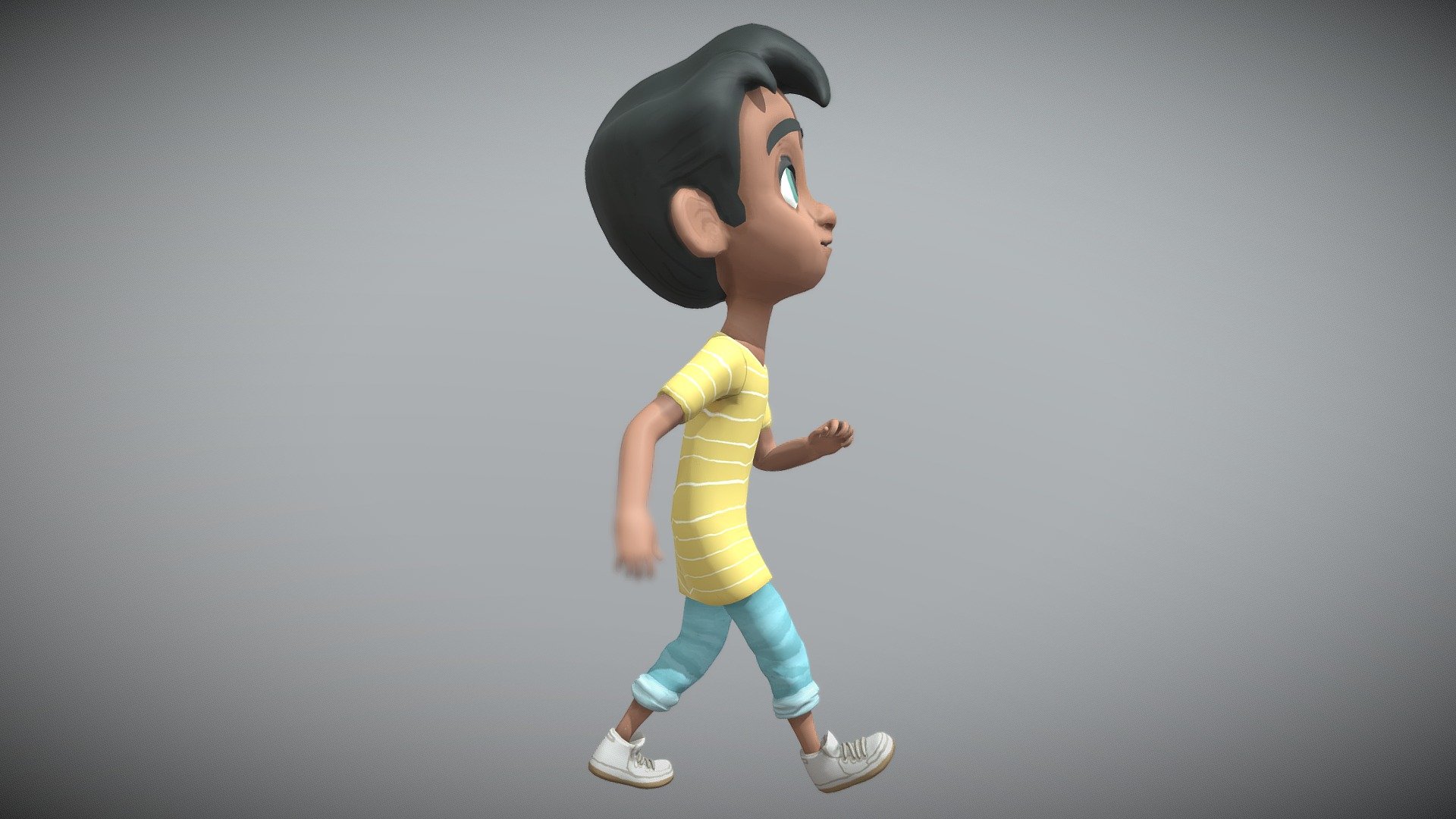 Bobby, a 7 year old boy 3d model