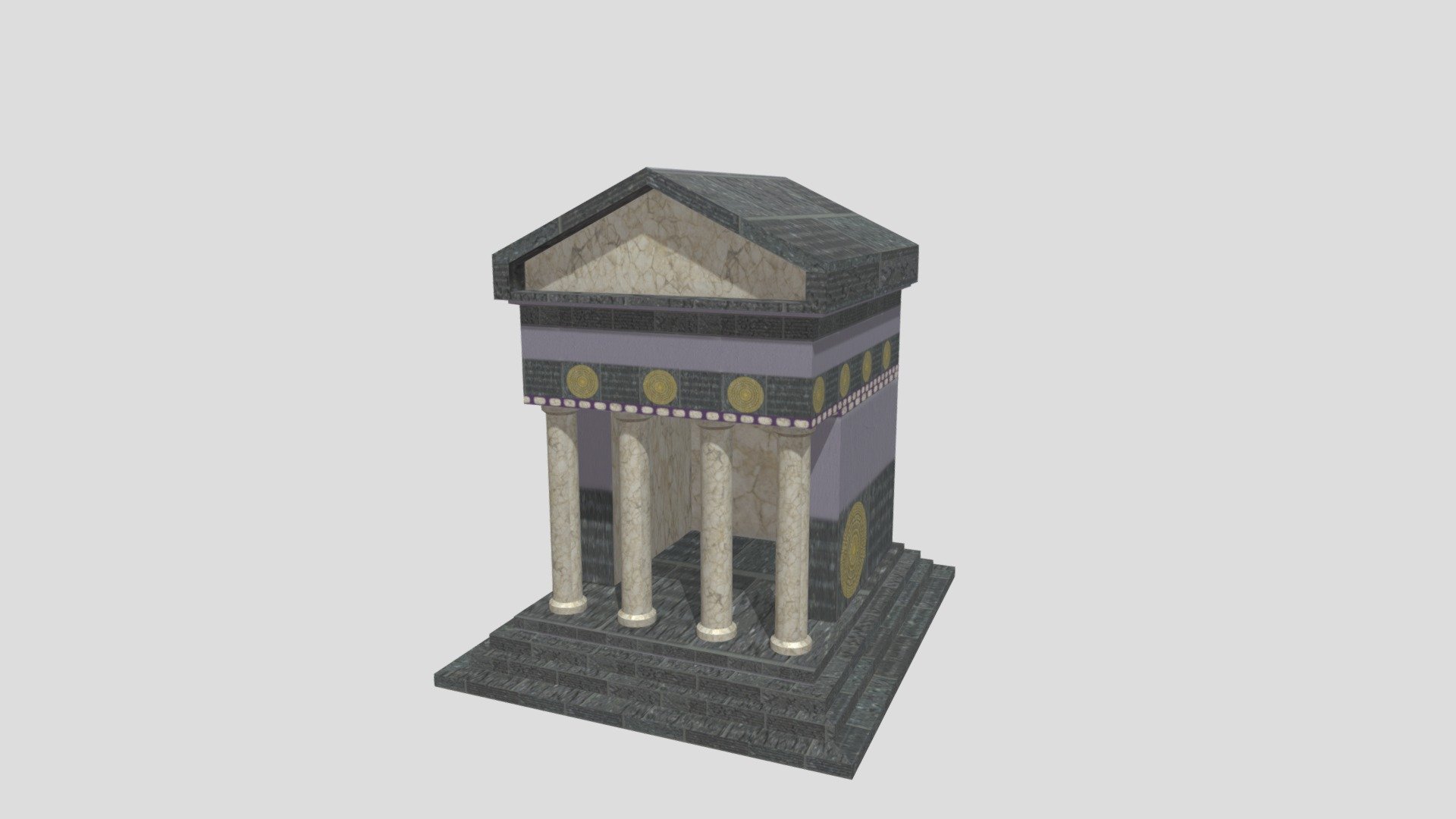 greco-roman temple 3d model